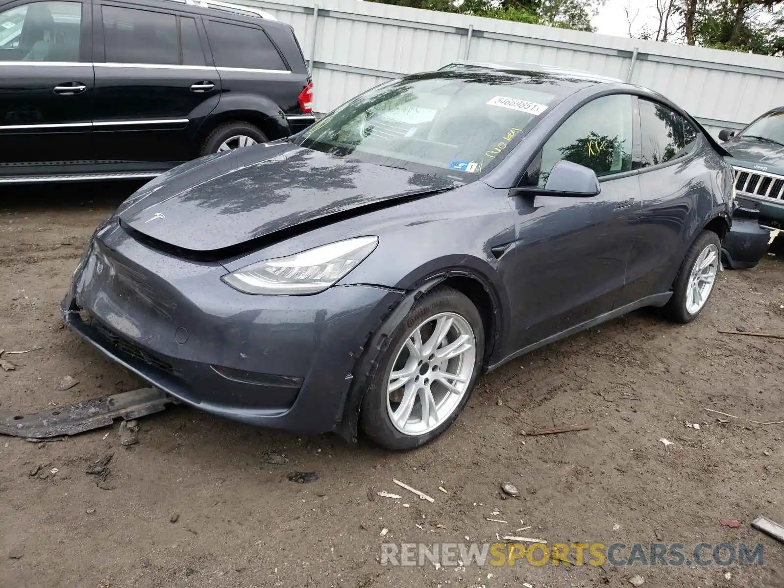 2 Фотография поврежденного автомобиля 5YJYGDEEXLF030090 TESLA MODEL Y 2020