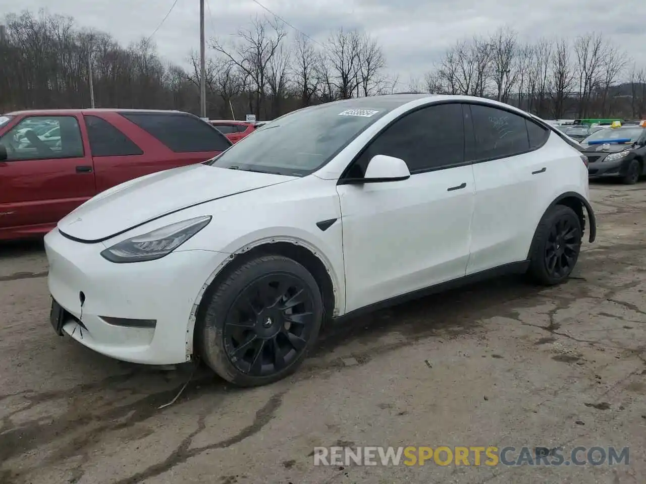 1 Photograph of a damaged car 5YJYGDEEXLF032843 TESLA MODEL Y 2020