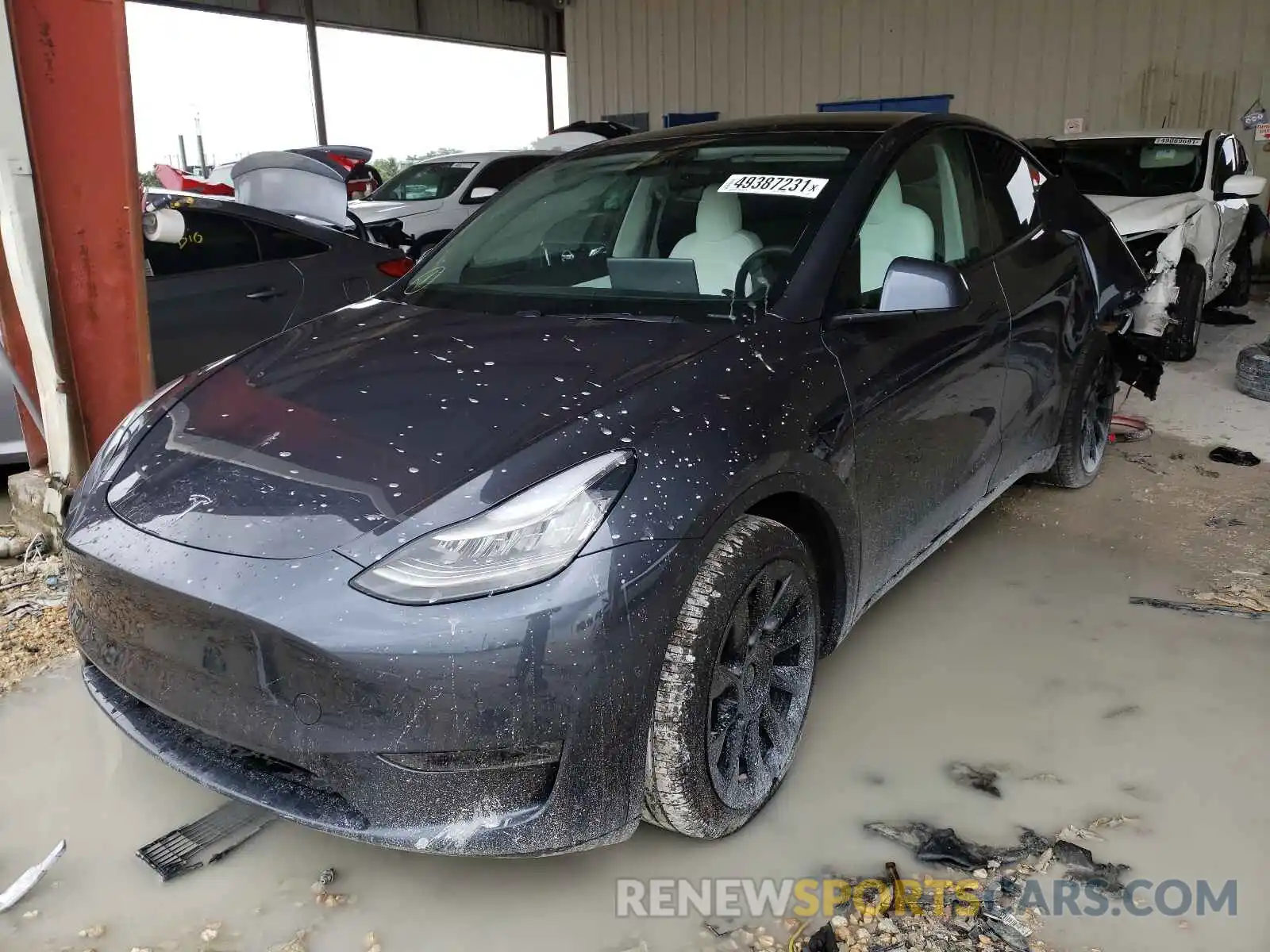 2 Photograph of a damaged car 5YJYGDEEXLF034804 TESLA MODEL Y 2020