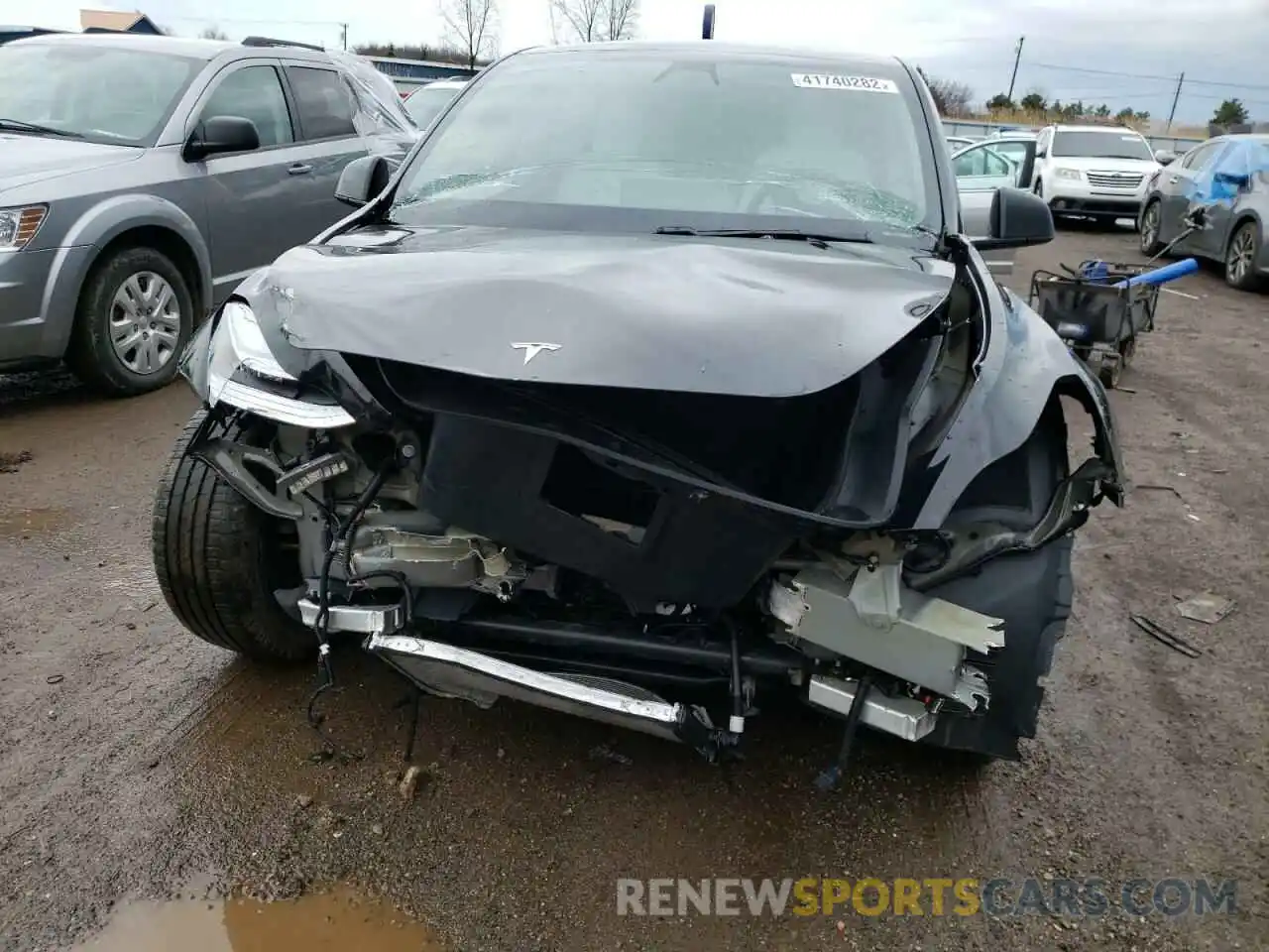 9 Photograph of a damaged car 5YJYGDEEXLF034897 TESLA MODEL Y 2020