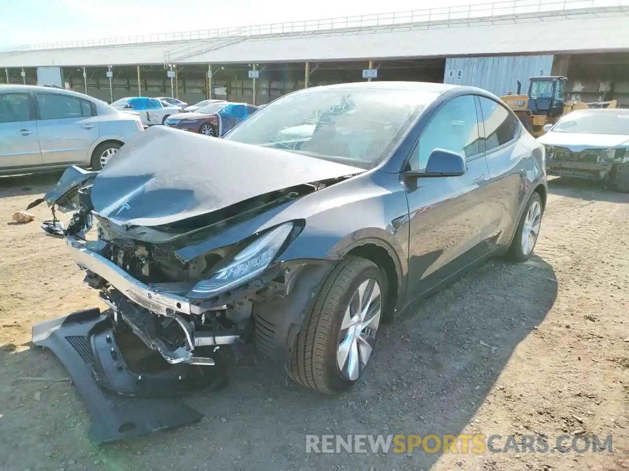 2 Photograph of a damaged car 5YJYGDEEXLF036701 TESLA MODEL Y 2020