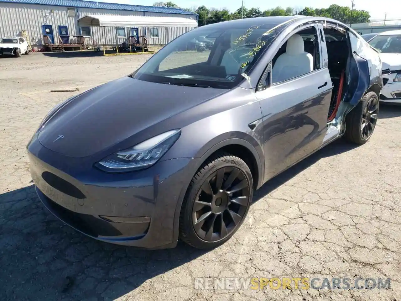 2 Photograph of a damaged car 5YJYGDEEXLF037444 TESLA MODEL Y 2020