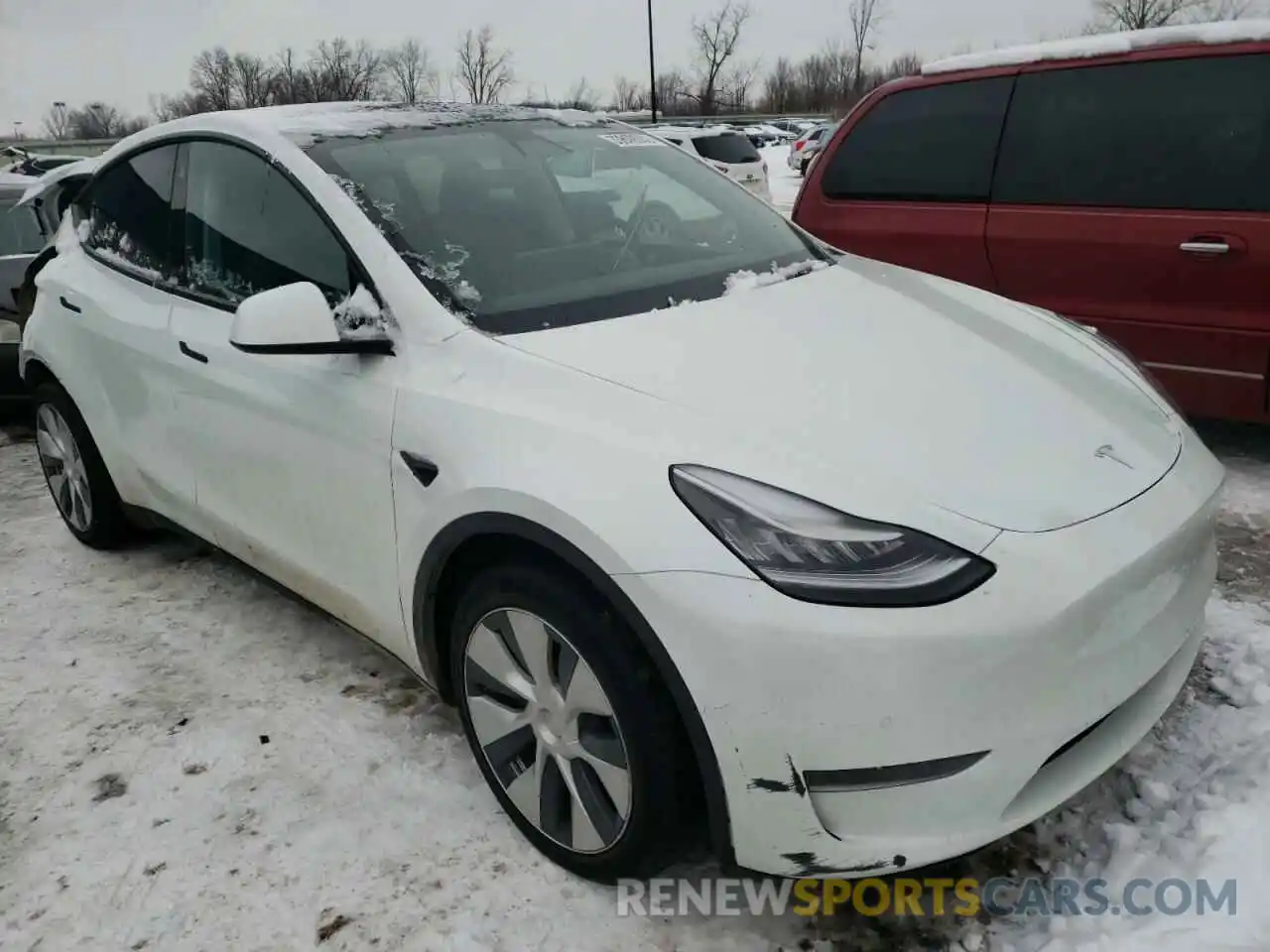 1 Photograph of a damaged car 5YJYGDEEXLF038268 TESLA MODEL Y 2020