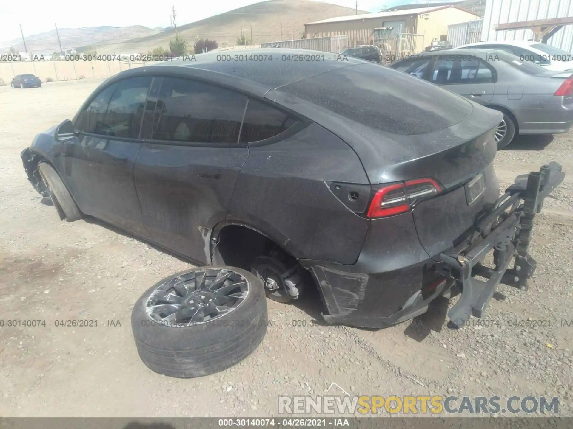 3 Photograph of a damaged car 5YJYGDEEXLF038724 TESLA MODEL Y 2020