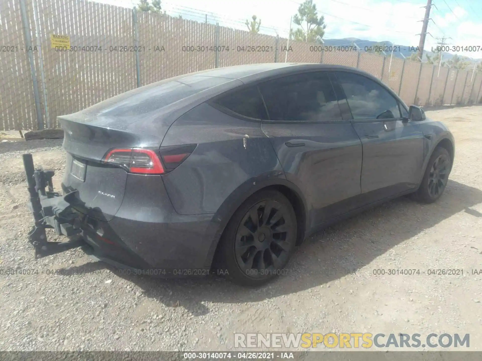 4 Фотография поврежденного автомобиля 5YJYGDEEXLF038724 TESLA MODEL Y 2020