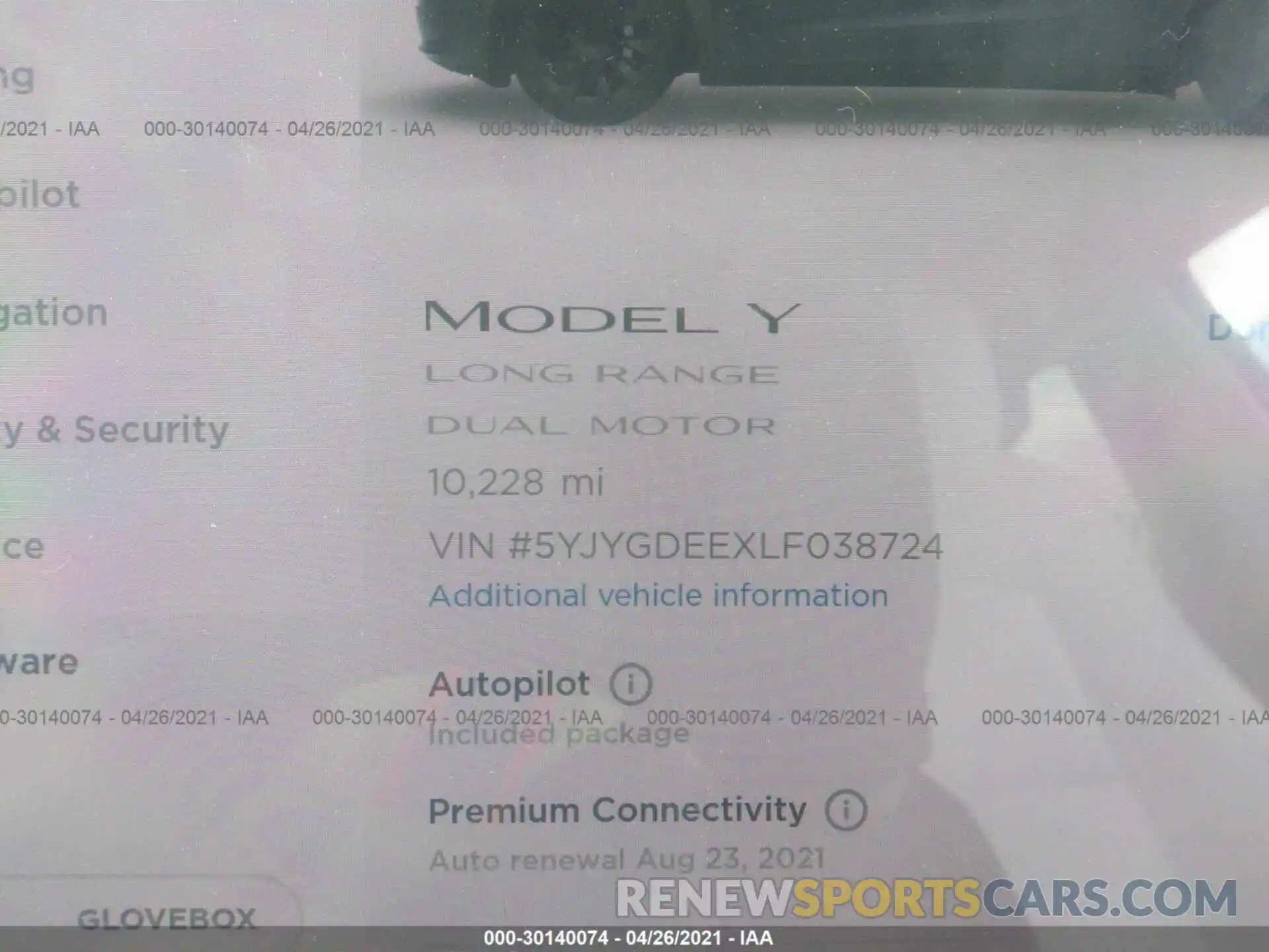 7 Photograph of a damaged car 5YJYGDEEXLF038724 TESLA MODEL Y 2020