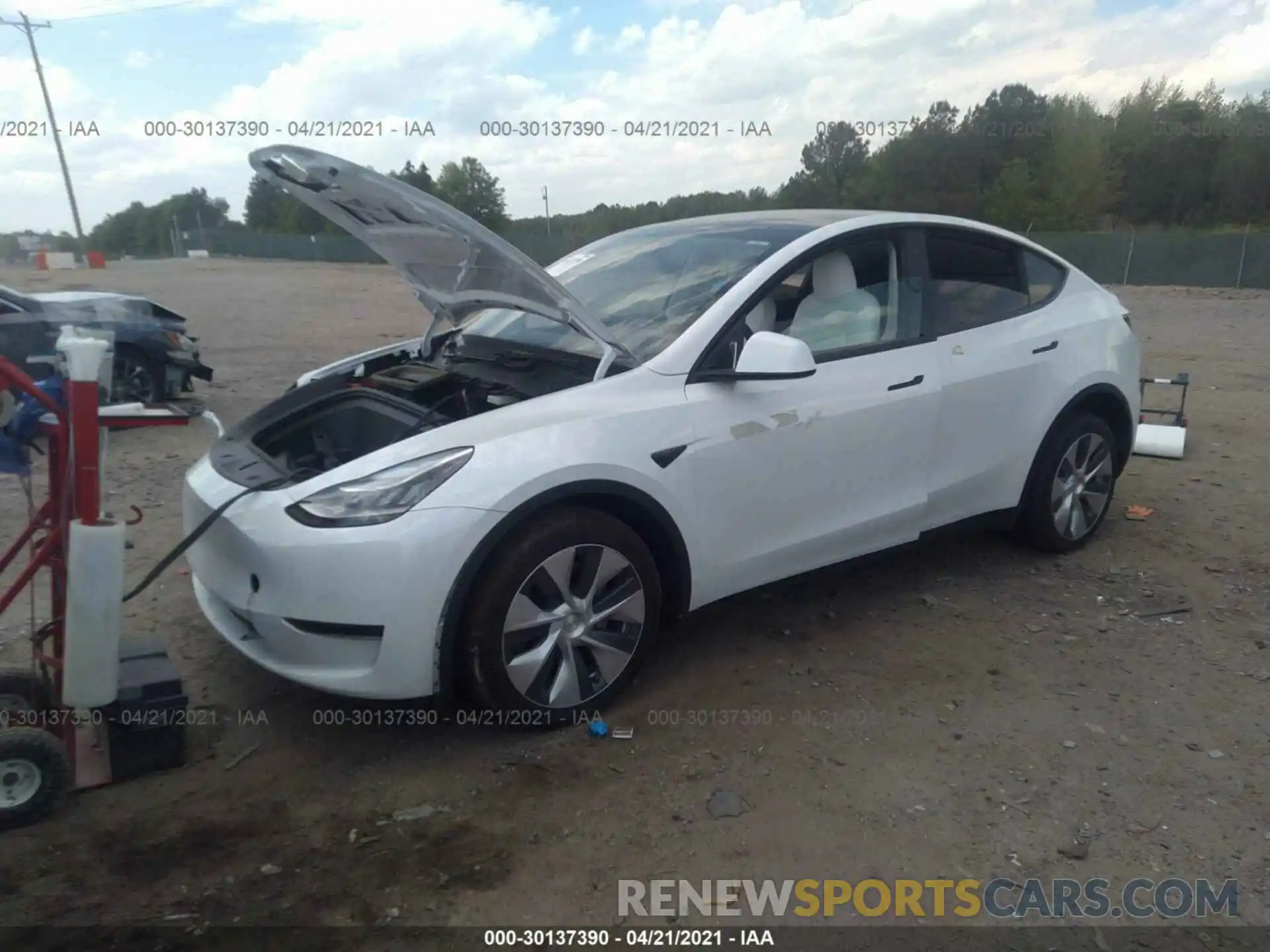 2 Фотография поврежденного автомобиля 5YJYGDEEXLF044829 TESLA MODEL Y 2020