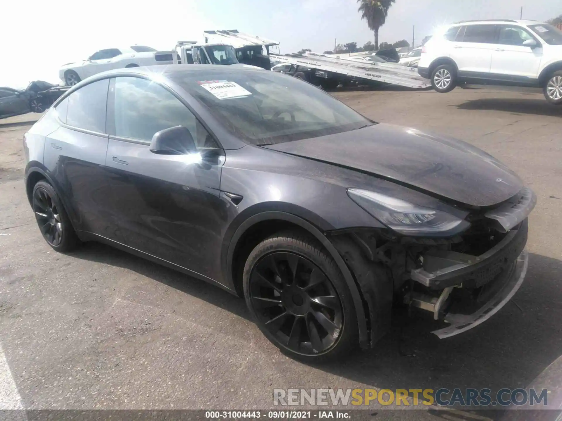 1 Photograph of a damaged car 5YJYGDEEXLF045351 TESLA MODEL Y 2020