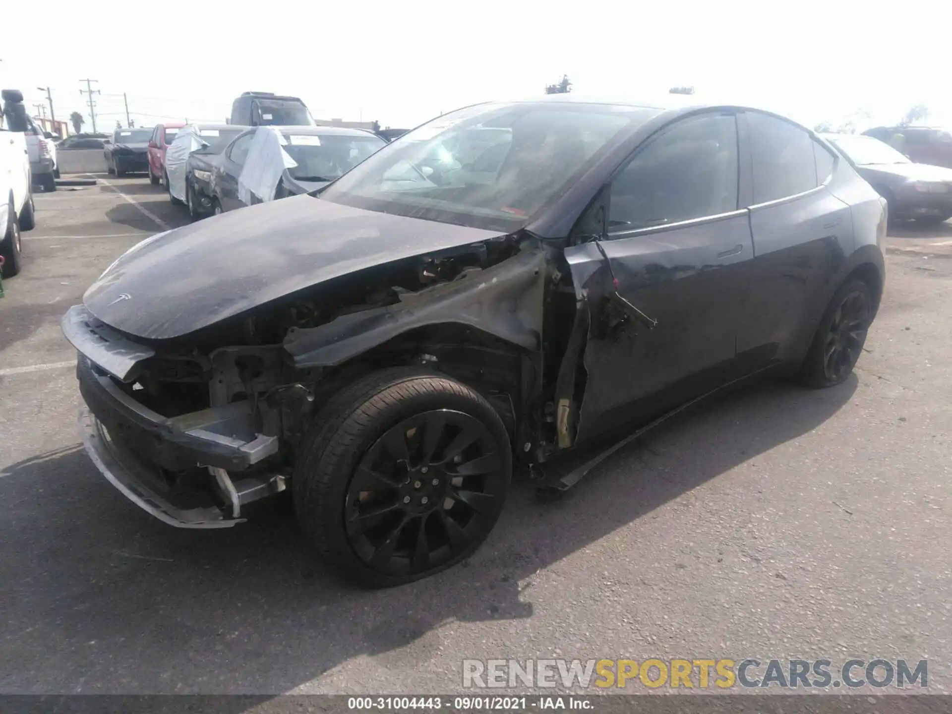 2 Photograph of a damaged car 5YJYGDEEXLF045351 TESLA MODEL Y 2020