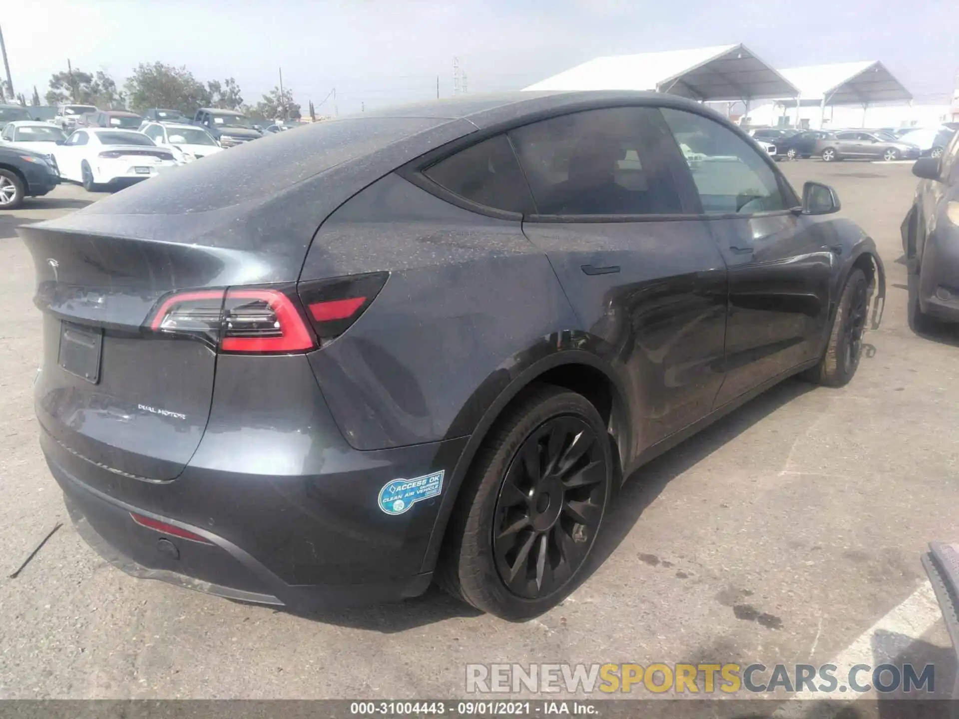 4 Фотография поврежденного автомобиля 5YJYGDEEXLF045351 TESLA MODEL Y 2020