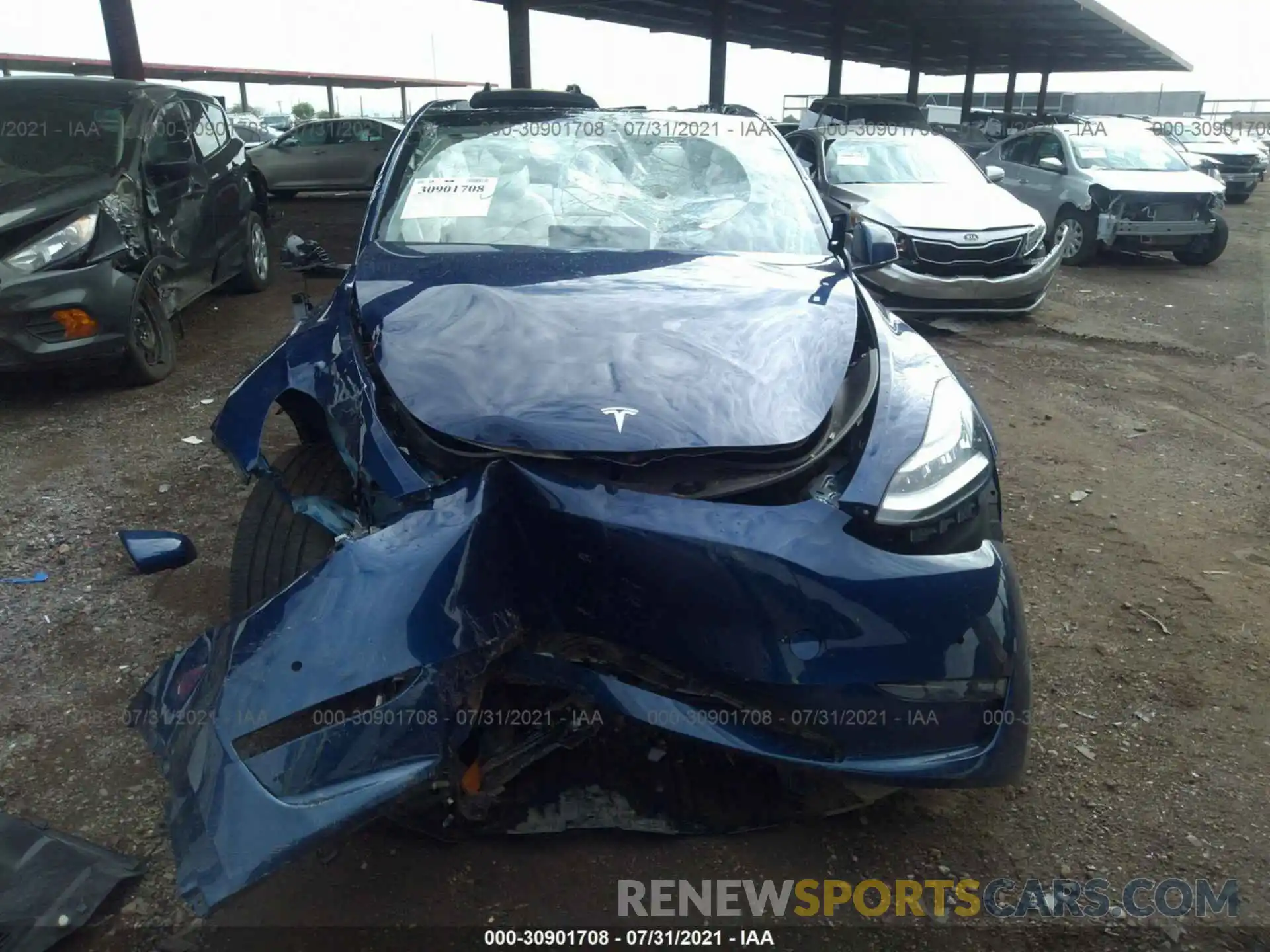 6 Photograph of a damaged car 5YJYGDEEXLF046077 TESLA MODEL Y 2020