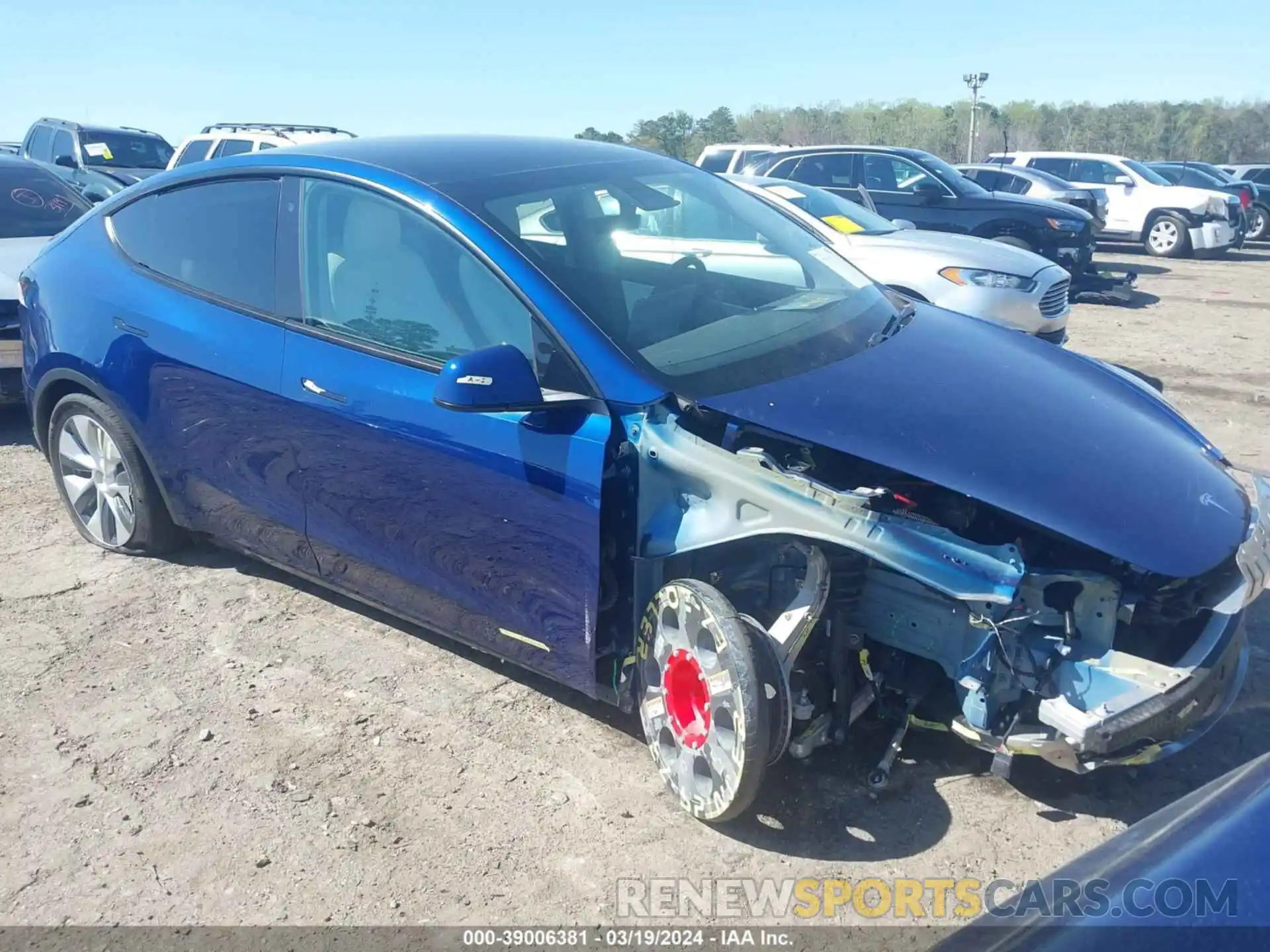 1 Photograph of a damaged car 5YJYGDEEXLF049349 TESLA MODEL Y 2020