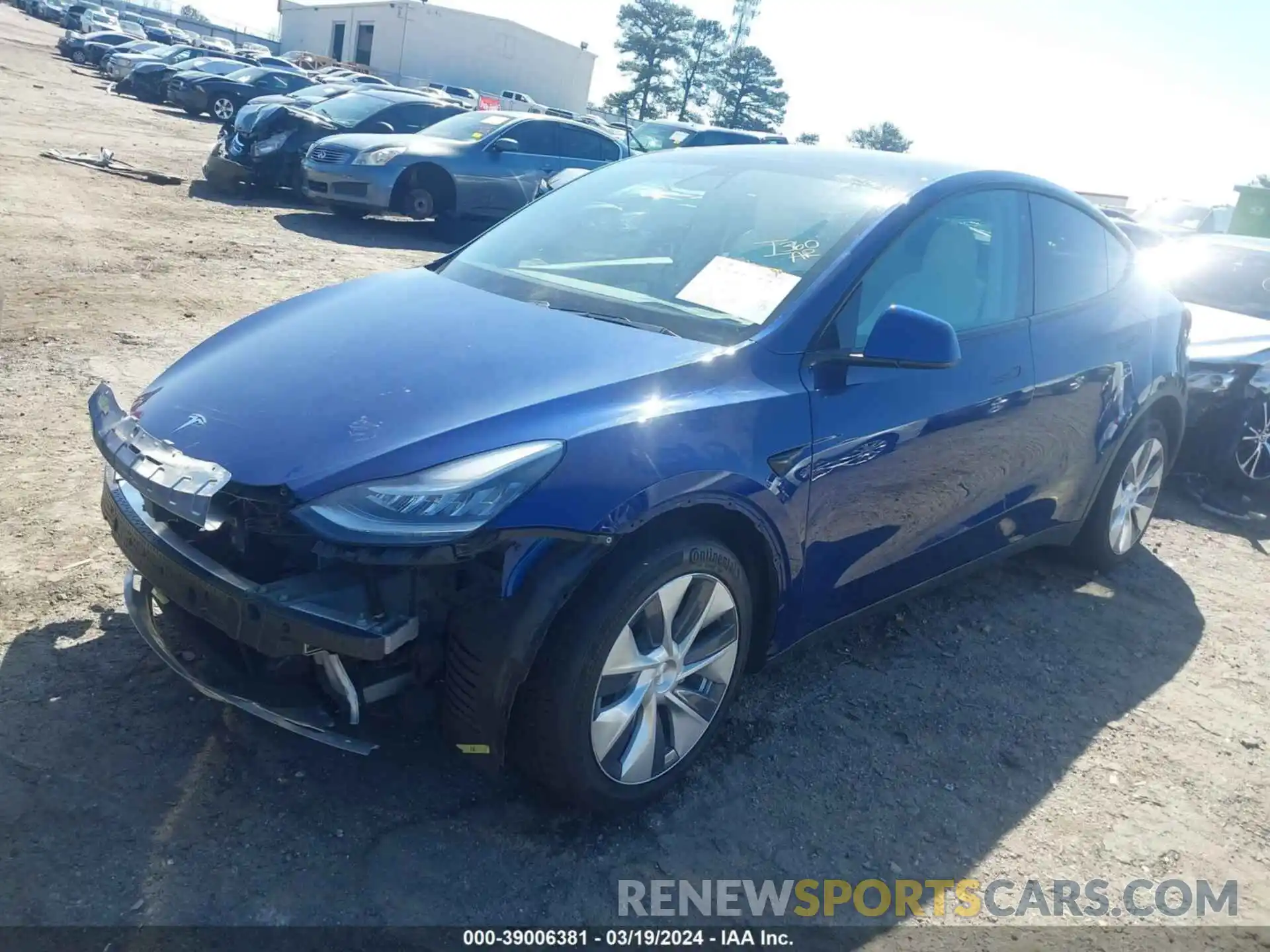 2 Photograph of a damaged car 5YJYGDEEXLF049349 TESLA MODEL Y 2020