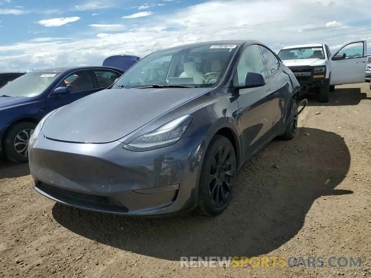 2 Фотография поврежденного автомобиля 5YJYGDEEXLF053062 TESLA MODEL Y 2020