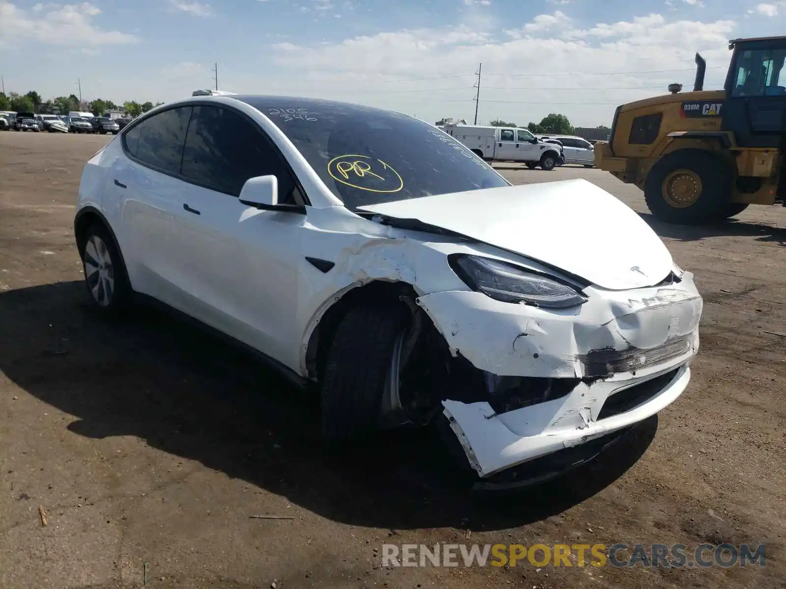 1 Photograph of a damaged car 5YJYGDEEXLF053448 TESLA MODEL Y 2020