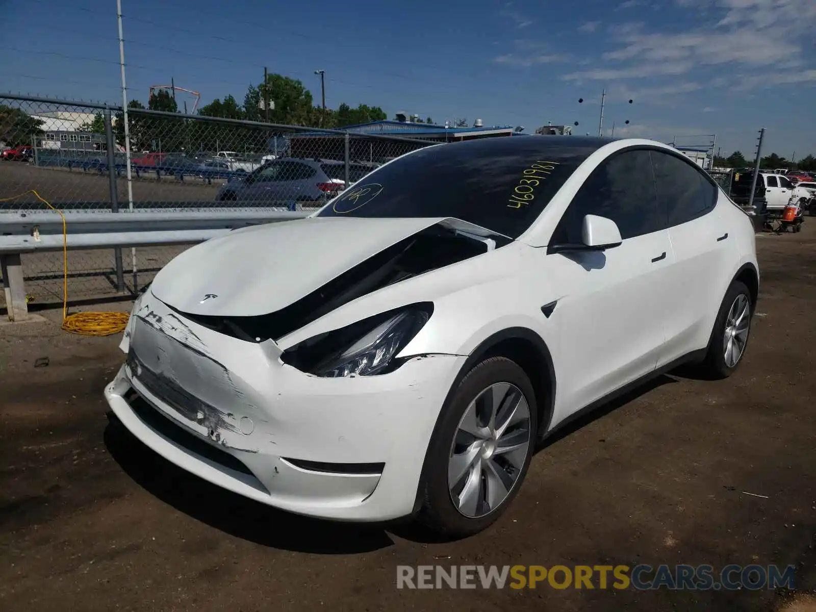 2 Photograph of a damaged car 5YJYGDEEXLF053448 TESLA MODEL Y 2020