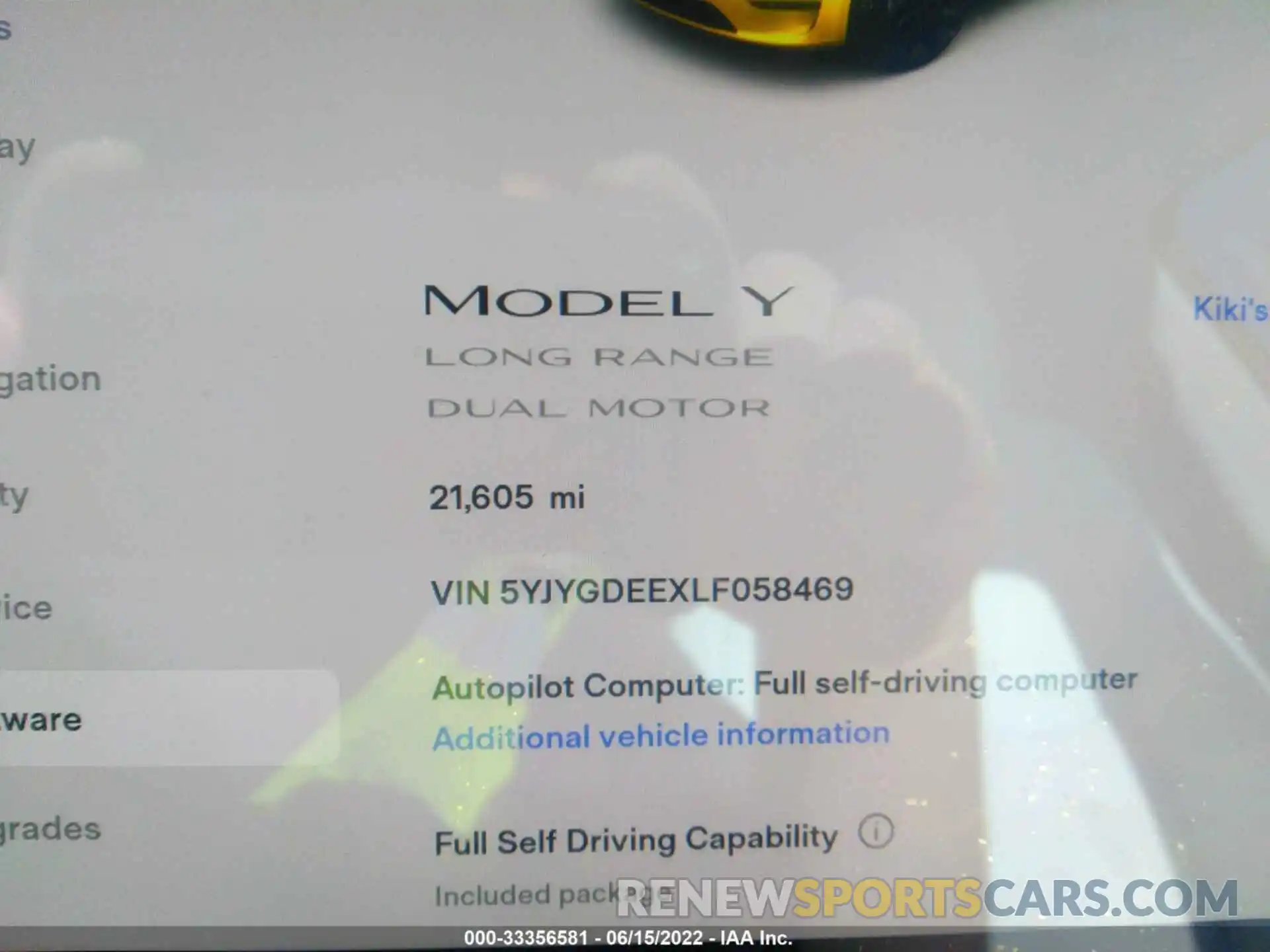 7 Photograph of a damaged car 5YJYGDEEXLF058469 TESLA MODEL Y 2020