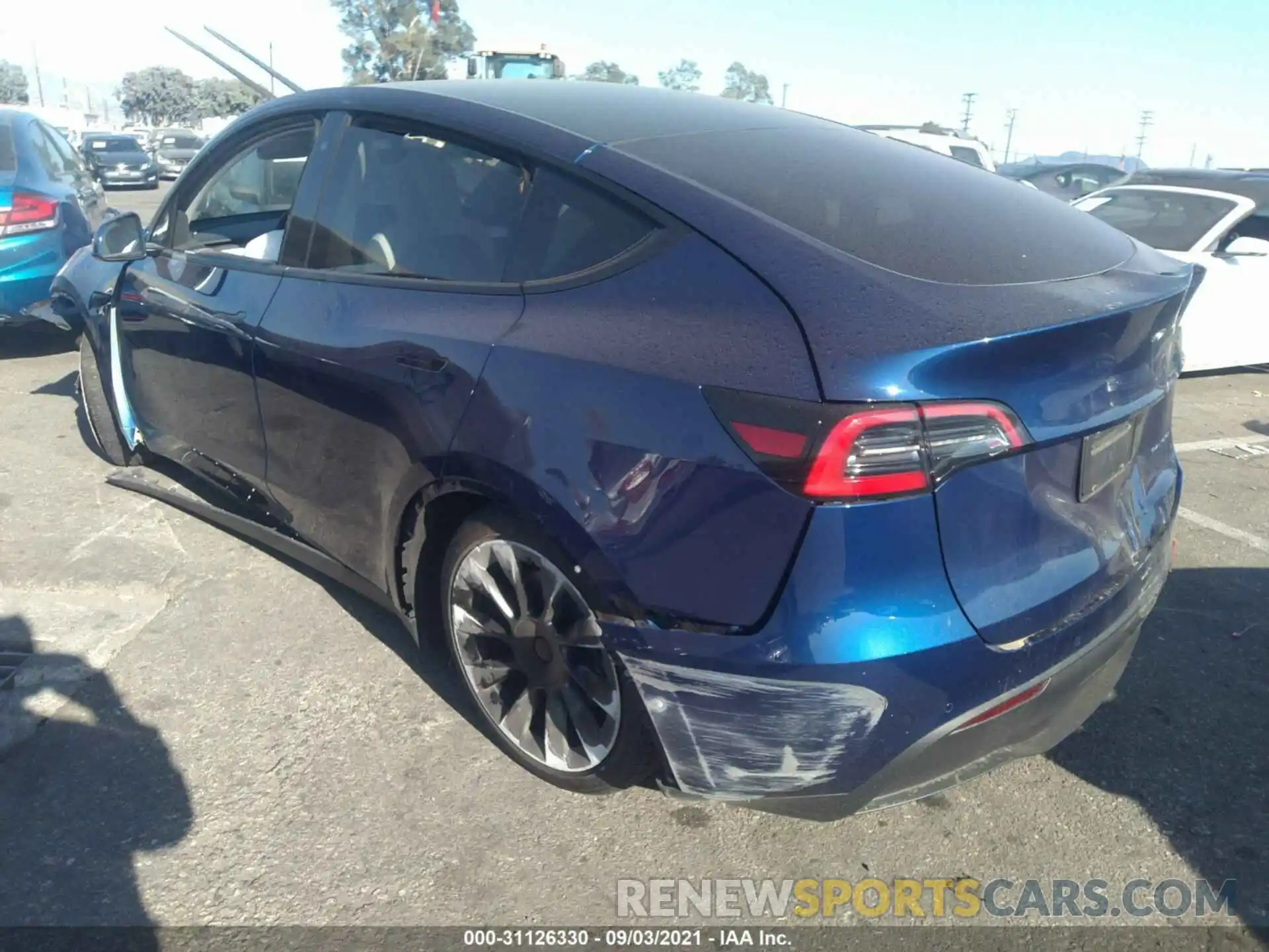 3 Photograph of a damaged car 5YJYGDEEXLF059380 TESLA MODEL Y 2020