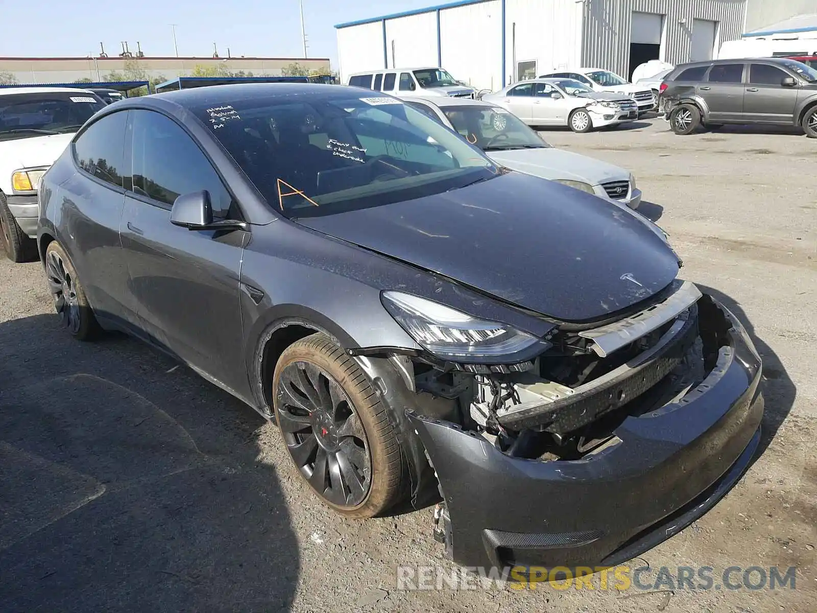 1 Photograph of a damaged car 5YJYGDEF0LF000847 TESLA MODEL Y 2020