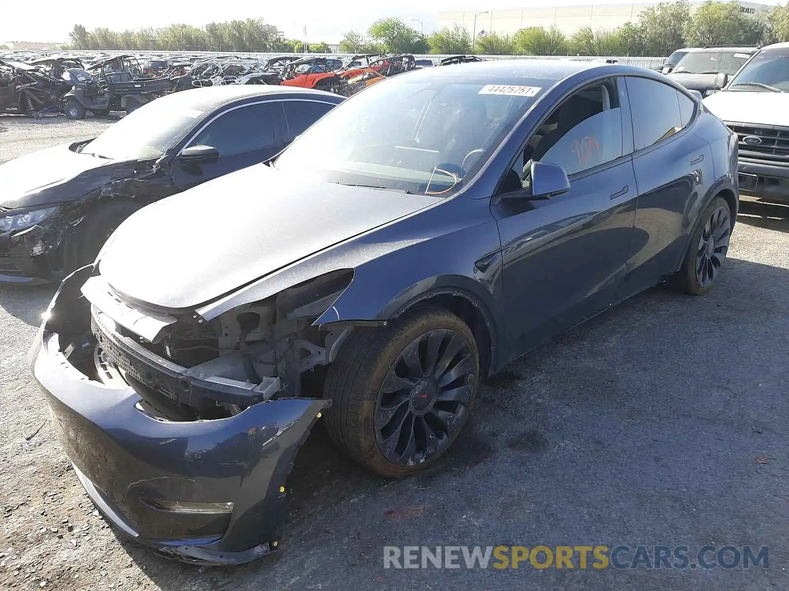 2 Photograph of a damaged car 5YJYGDEF0LF000847 TESLA MODEL Y 2020