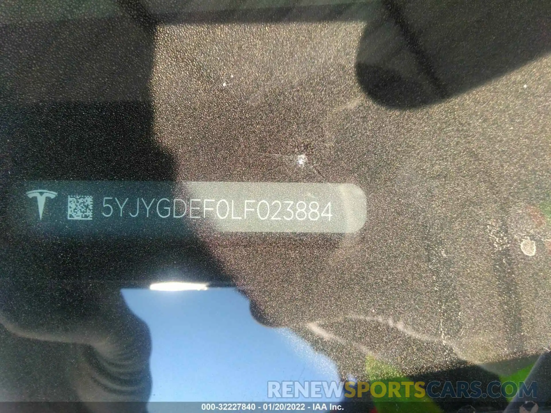 9 Фотография поврежденного автомобиля 5YJYGDEF0LF023884 TESLA MODEL Y 2020