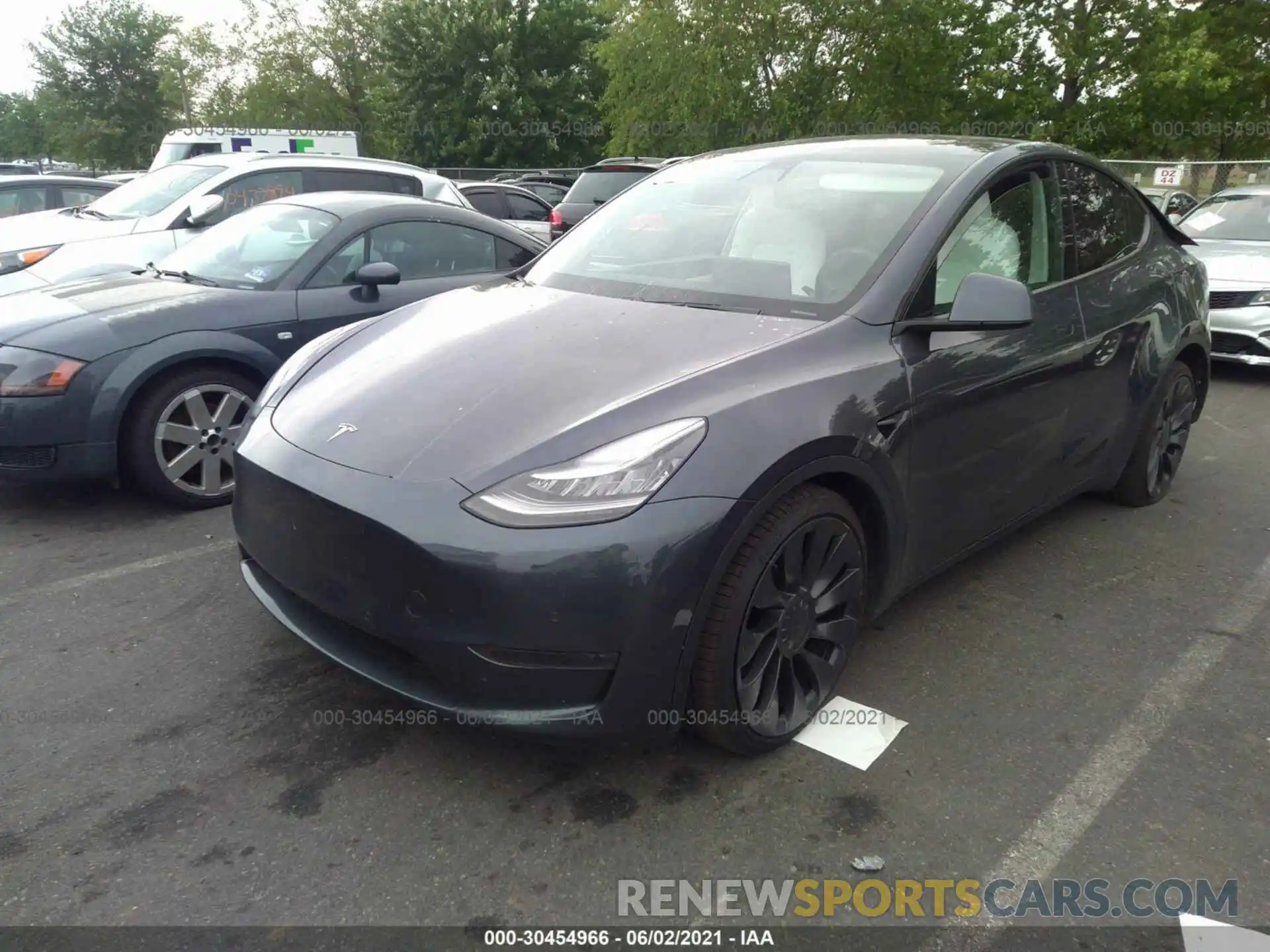 2 Photograph of a damaged car 5YJYGDEF0LF046856 TESLA MODEL Y 2020