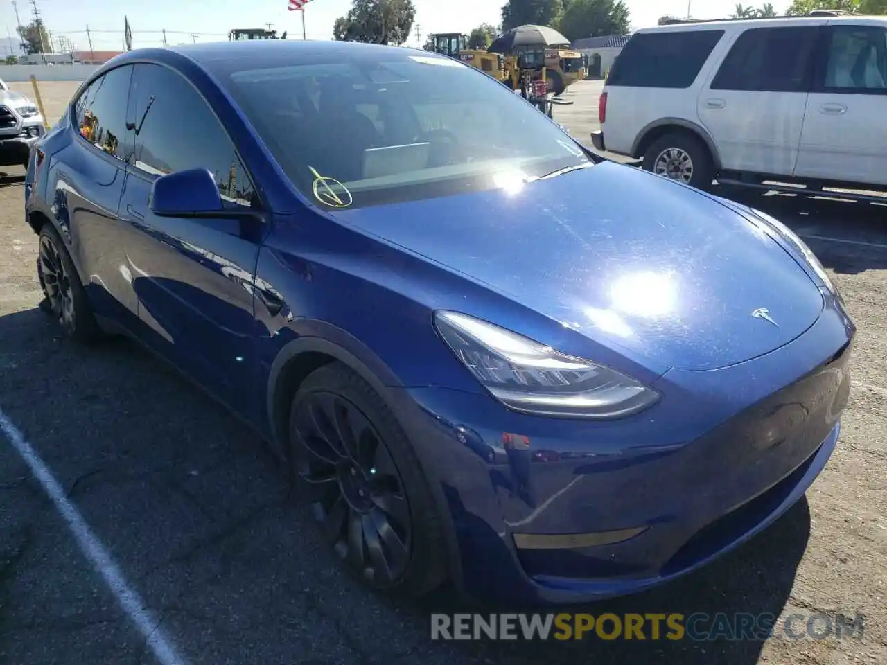 1 Фотография поврежденного автомобиля 5YJYGDEF1LF000372 TESLA MODEL Y 2020