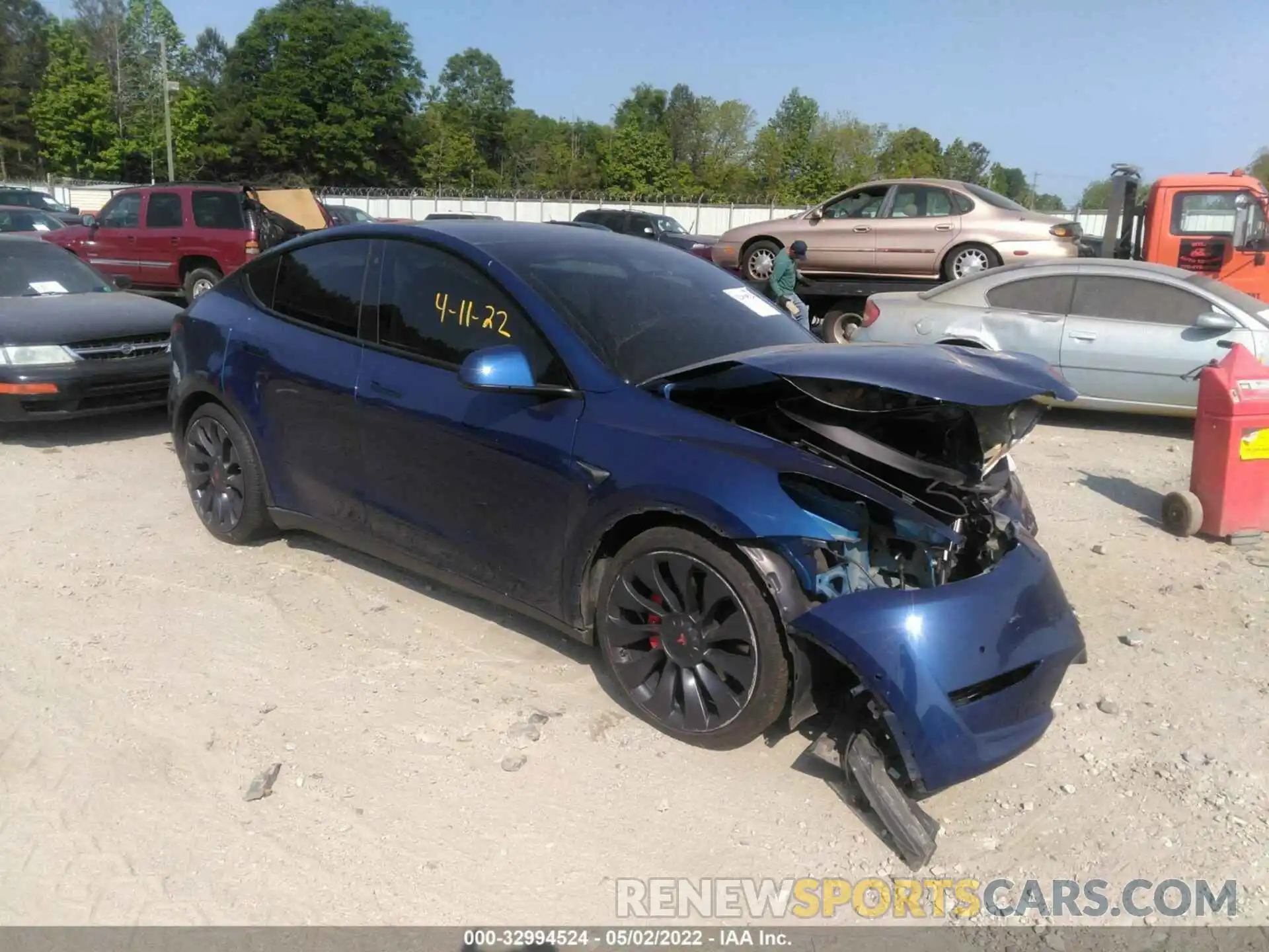 1 Photograph of a damaged car 5YJYGDEF1LF001344 TESLA MODEL Y 2020