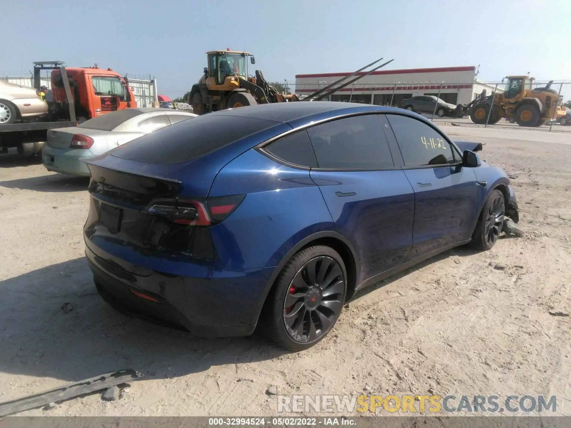 4 Фотография поврежденного автомобиля 5YJYGDEF1LF001344 TESLA MODEL Y 2020