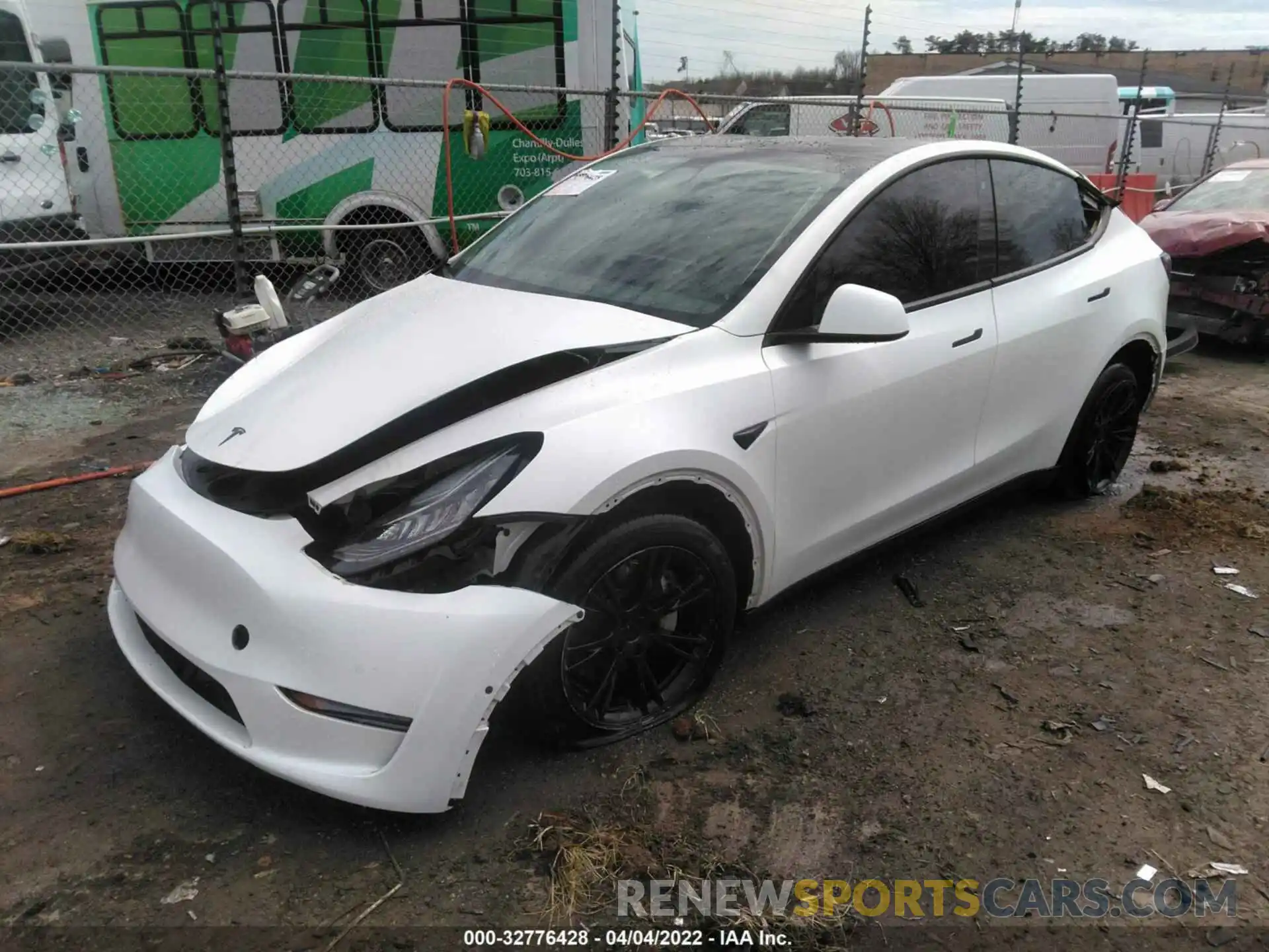 2 Photograph of a damaged car 5YJYGDEF1LF002588 TESLA MODEL Y 2020