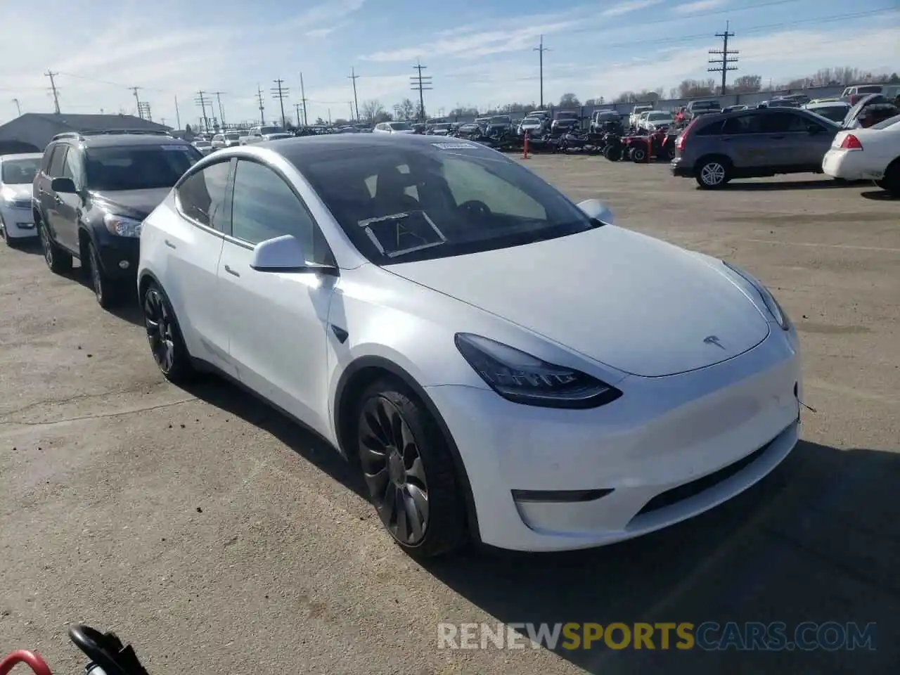 1 Photograph of a damaged car 5YJYGDEF1LF022713 TESLA MODEL Y 2020