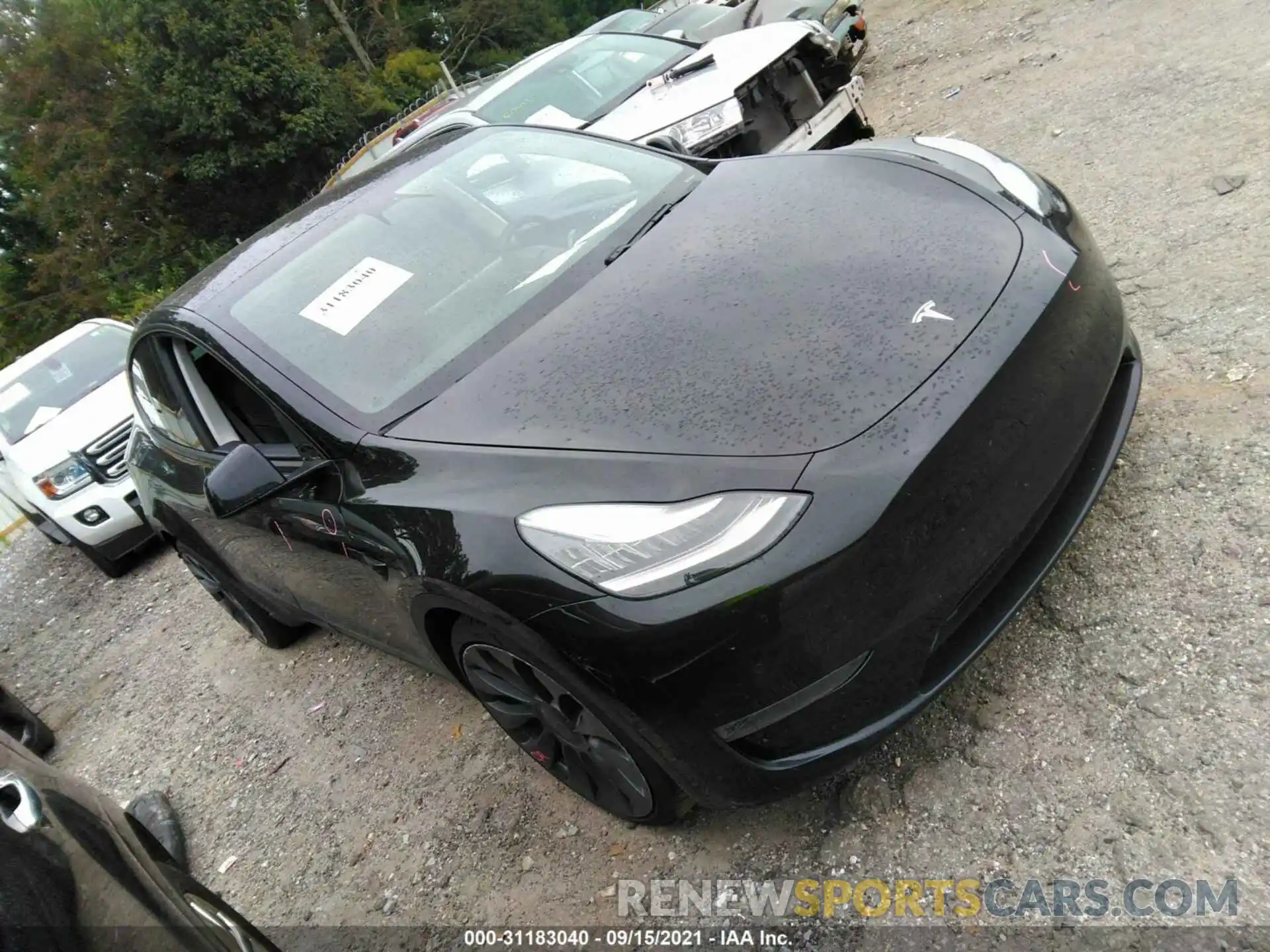 1 Photograph of a damaged car 5YJYGDEF1LF038443 TESLA MODEL Y 2020