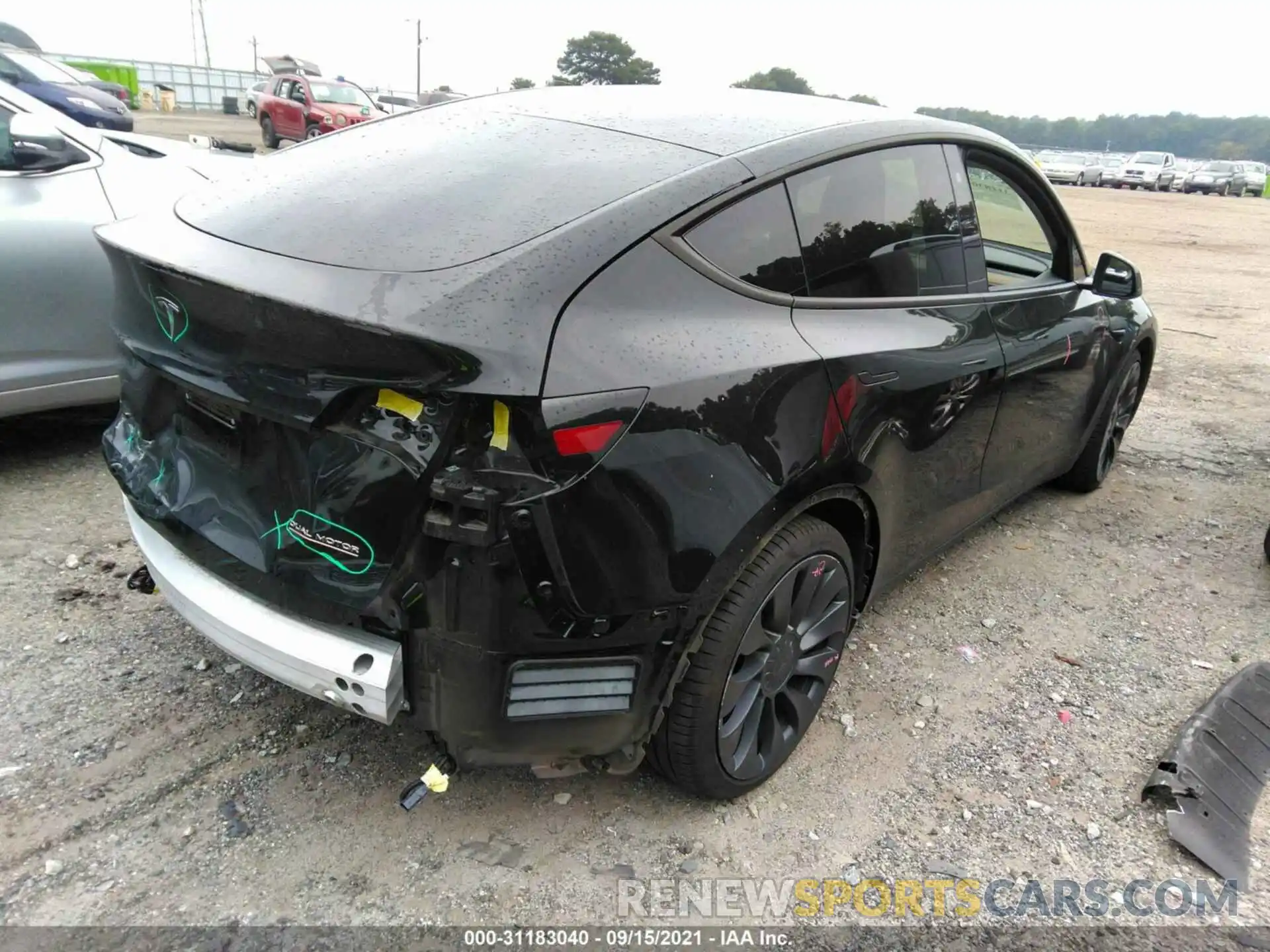 4 Photograph of a damaged car 5YJYGDEF1LF038443 TESLA MODEL Y 2020