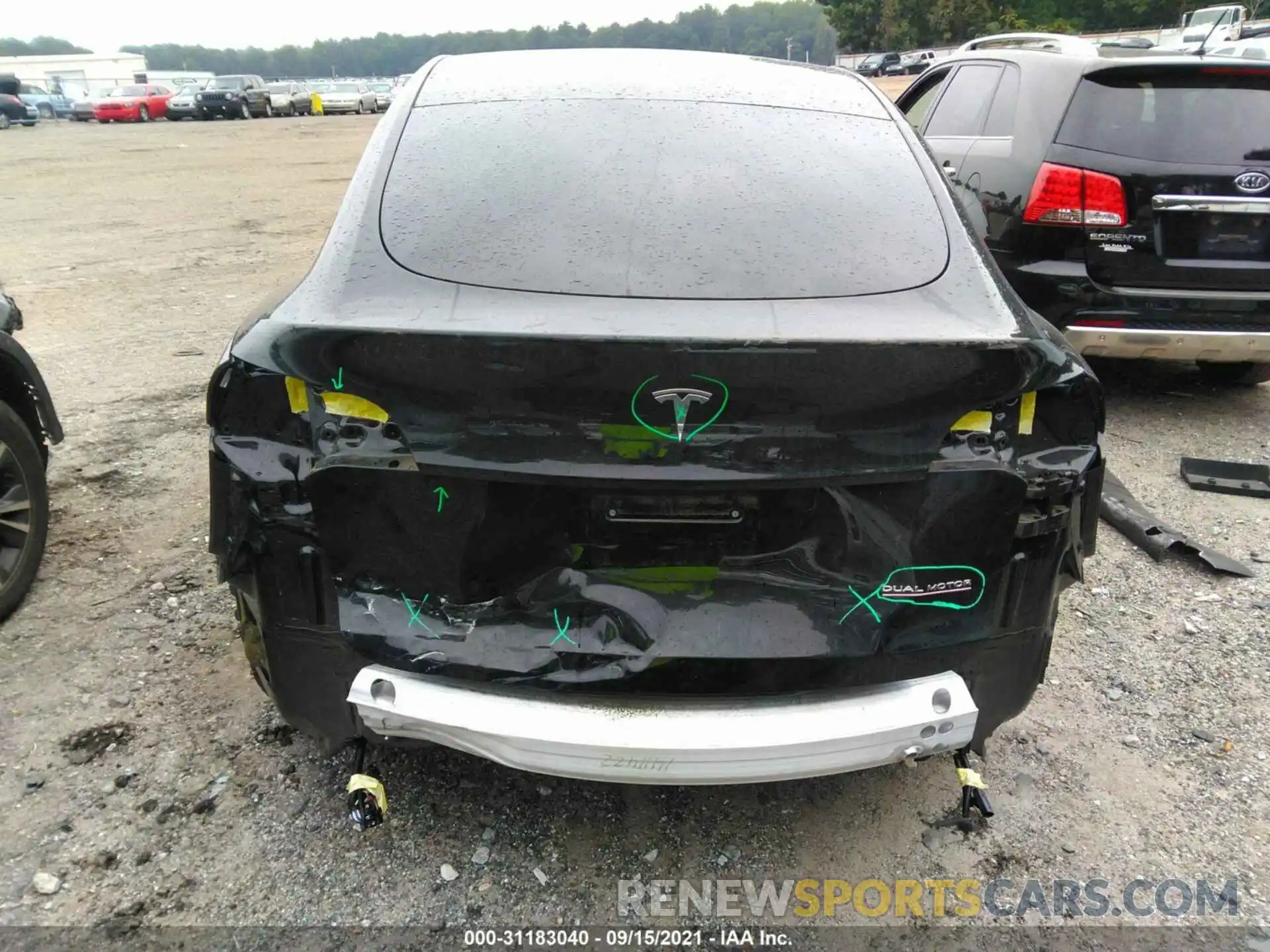 6 Photograph of a damaged car 5YJYGDEF1LF038443 TESLA MODEL Y 2020