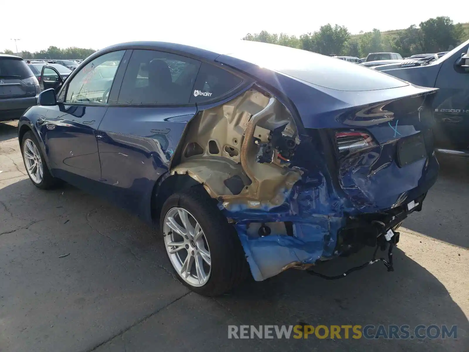 3 Photograph of a damaged car 5YJYGDEF1LF039057 TESLA MODEL Y 2020