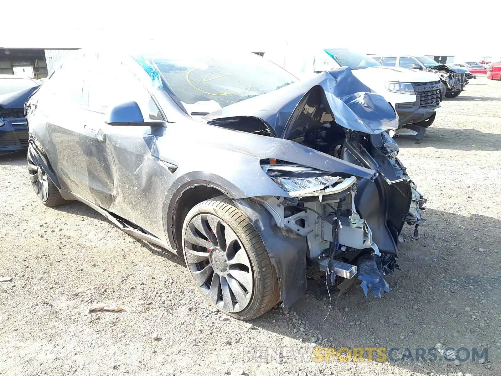 1 Photograph of a damaged car 5YJYGDEF1LF043335 TESLA MODEL Y 2020