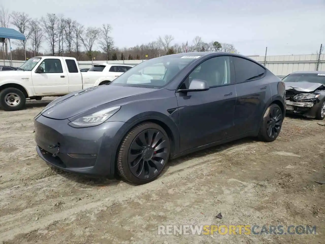 1 Photograph of a damaged car 5YJYGDEF1LF050172 TESLA MODEL Y 2020