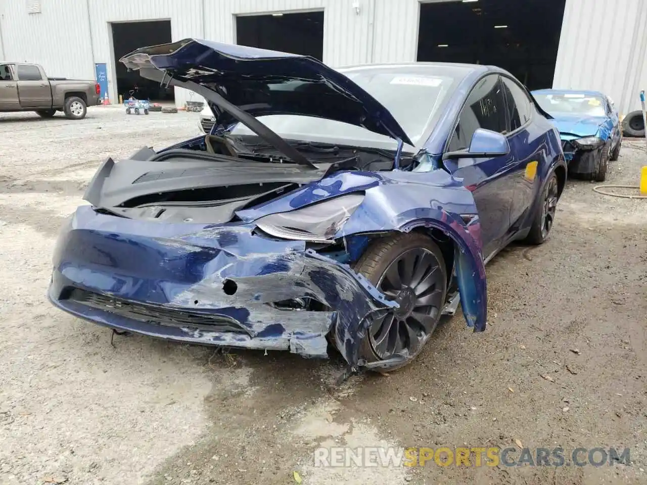 2 Photograph of a damaged car 5YJYGDEF2LF001353 TESLA MODEL Y 2020