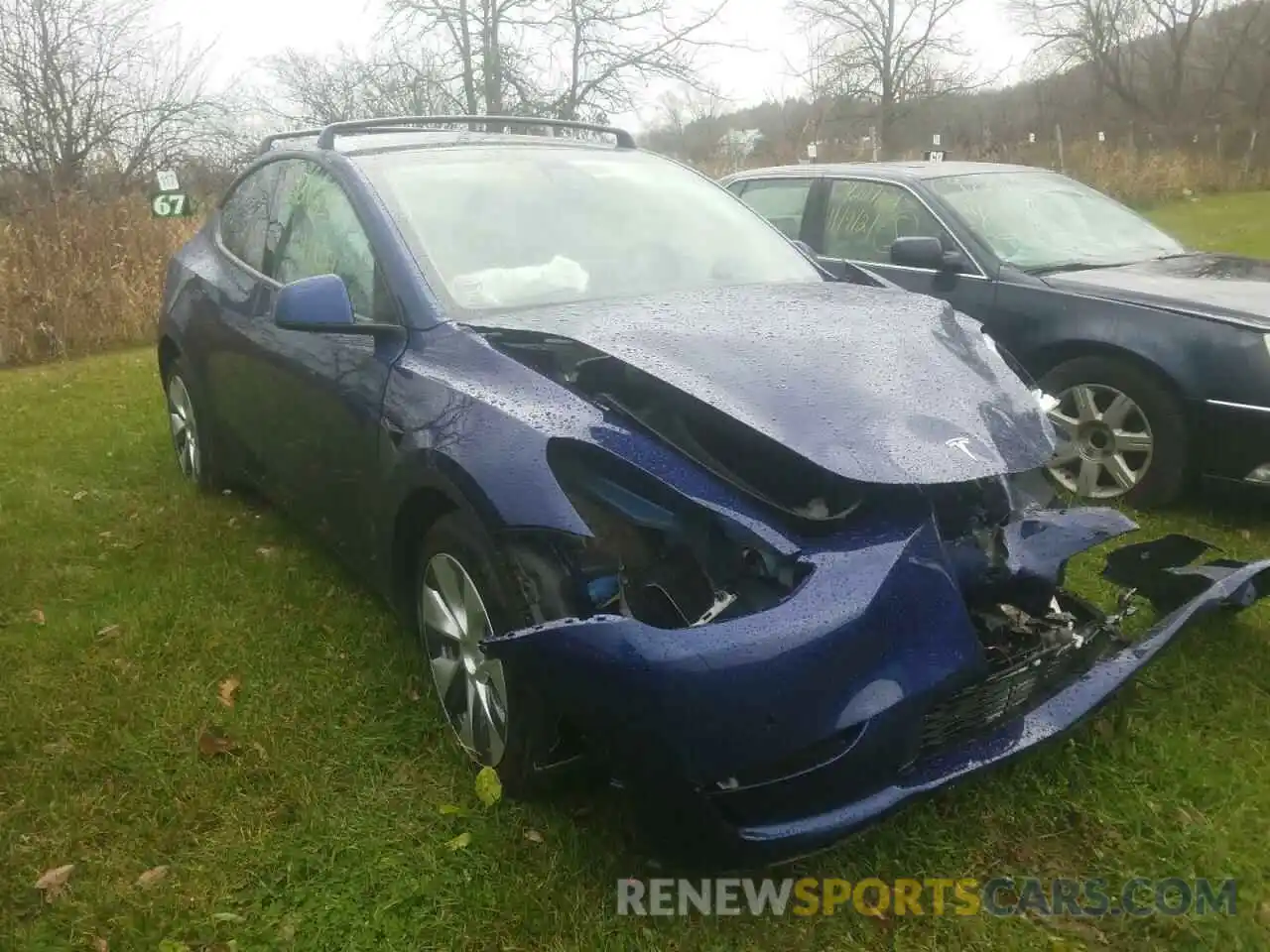 1 Photograph of a damaged car 5YJYGDEF2LF002258 TESLA MODEL Y 2020