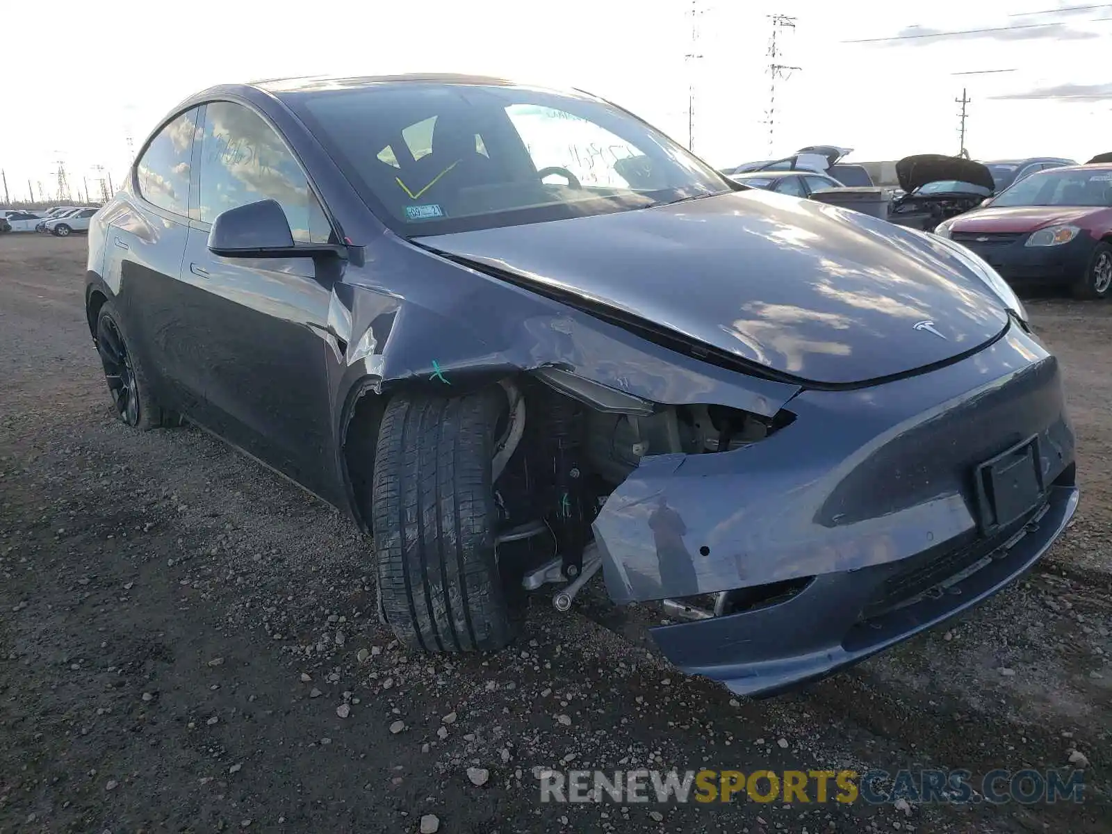 1 Photograph of a damaged car 5YJYGDEF2LF002633 TESLA MODEL Y 2020