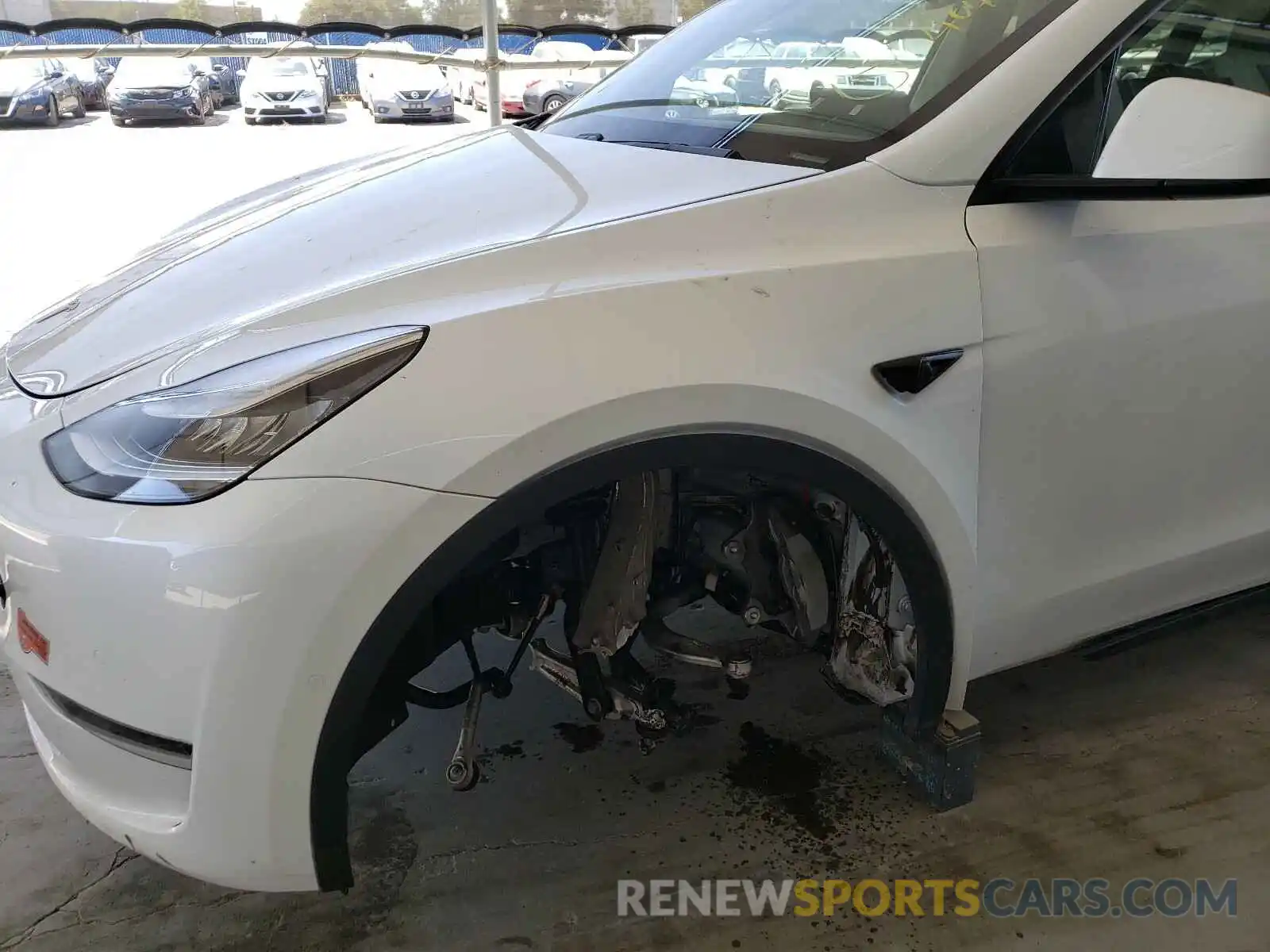 9 Photograph of a damaged car 5YJYGDEF2LF004205 TESLA MODEL Y 2020