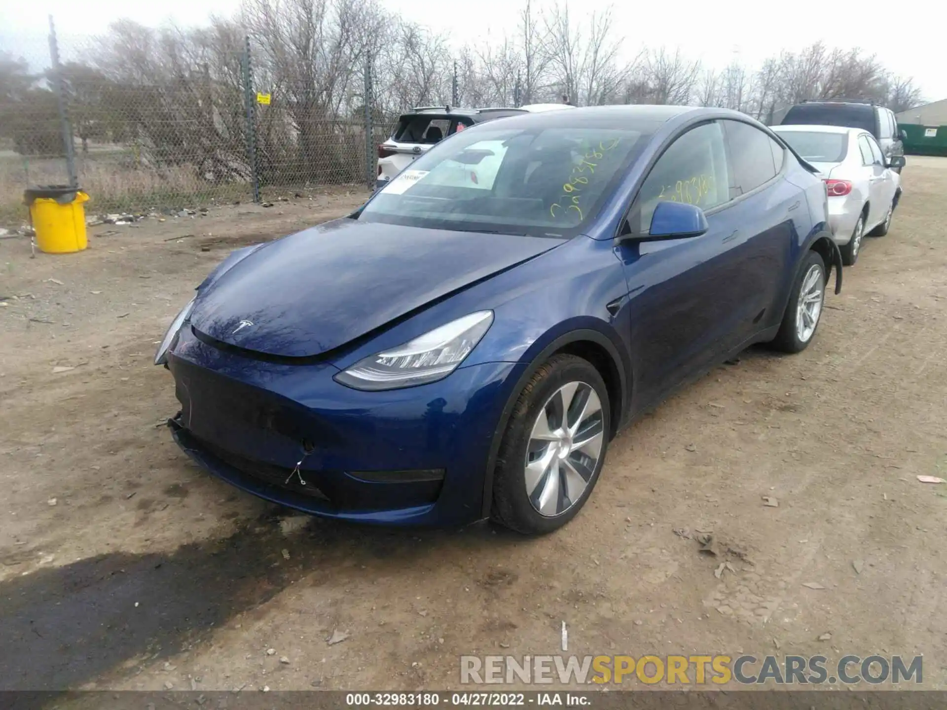 2 Photograph of a damaged car 5YJYGDEF2LF005659 TESLA MODEL Y 2020