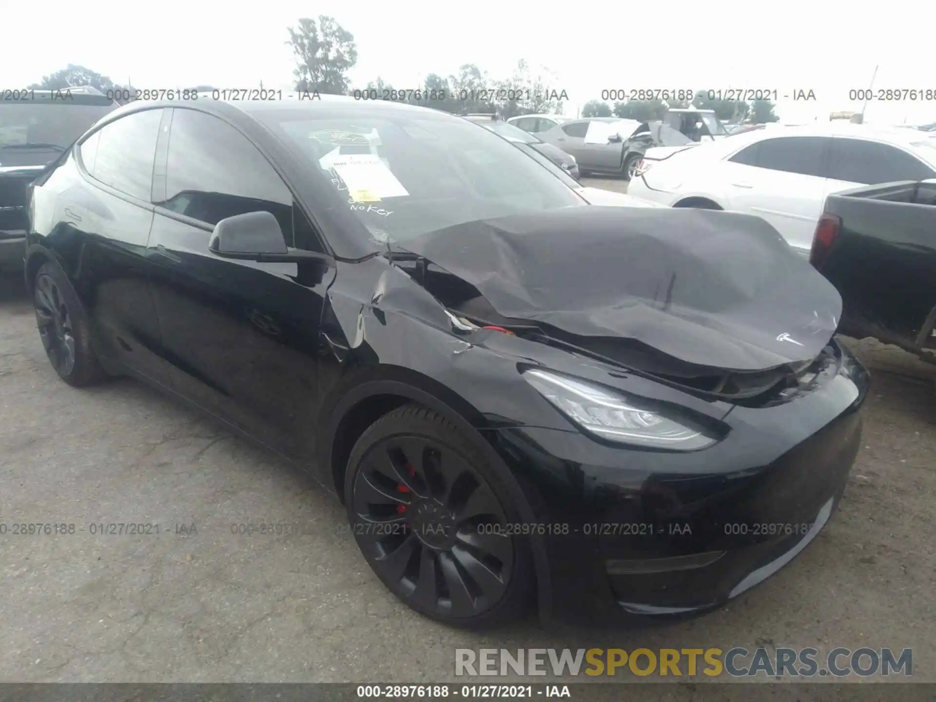 1 Photograph of a damaged car 5YJYGDEF2LF012191 TESLA MODEL Y 2020