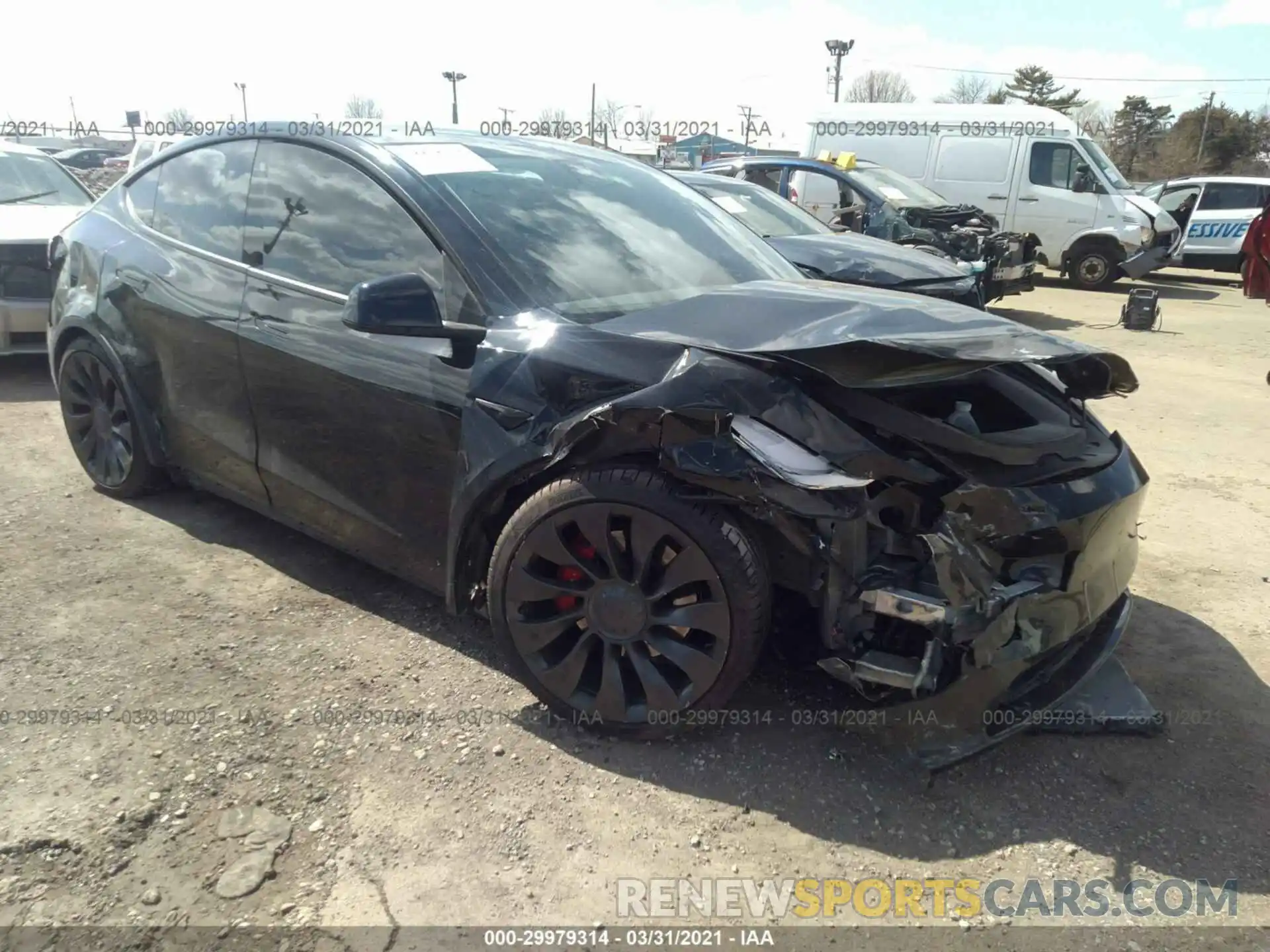 1 Photograph of a damaged car 5YJYGDEF2LF019822 TESLA MODEL Y 2020