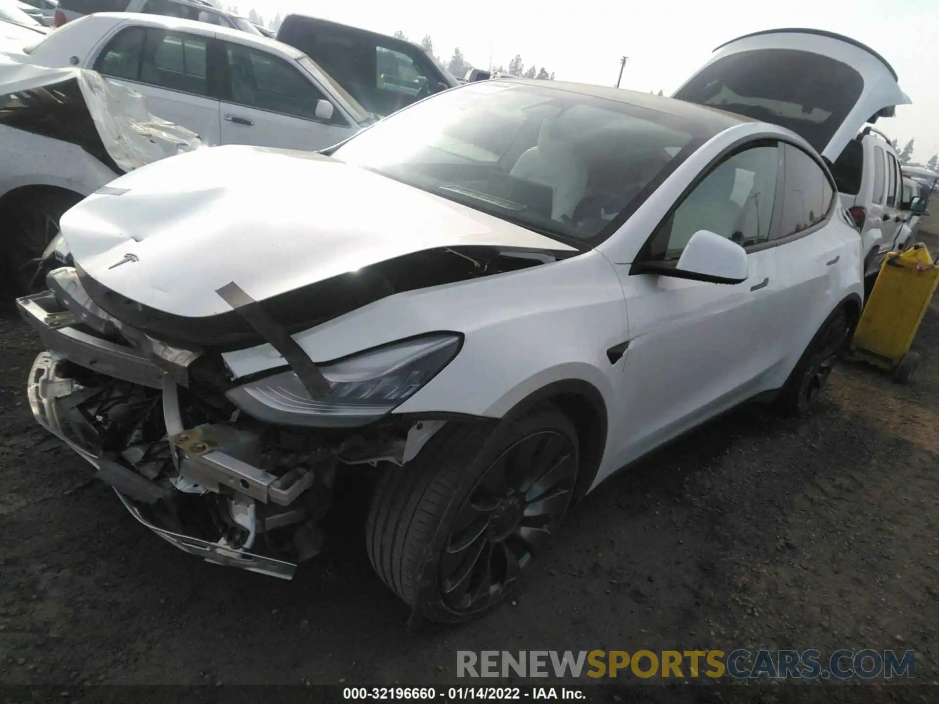 2 Photograph of a damaged car 5YJYGDEF2LF021831 TESLA MODEL Y 2020