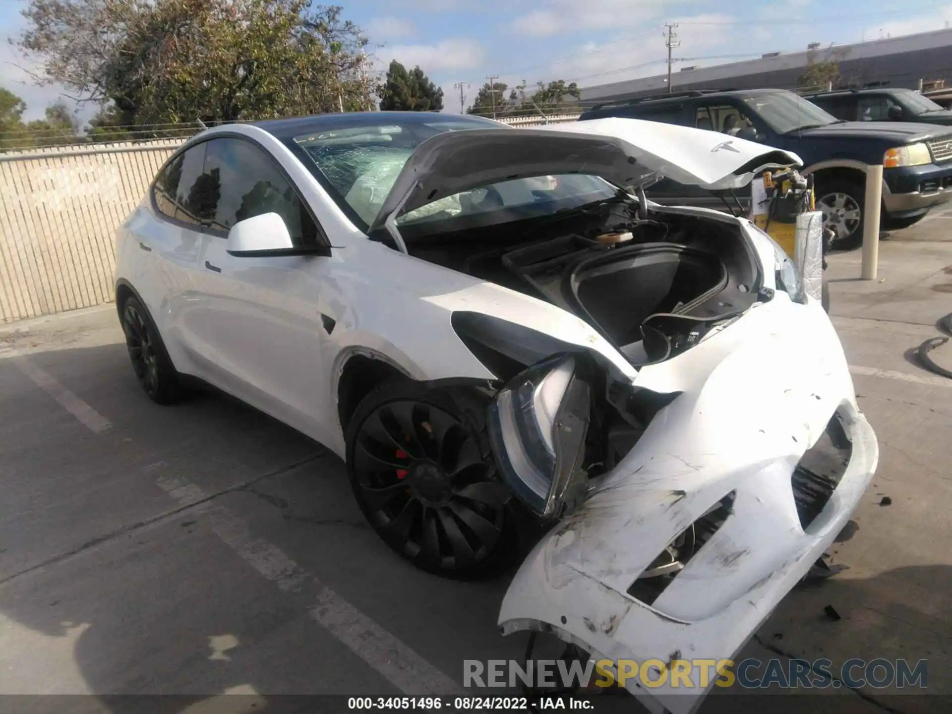 1 Photograph of a damaged car 5YJYGDEF2LF024244 TESLA MODEL Y 2020