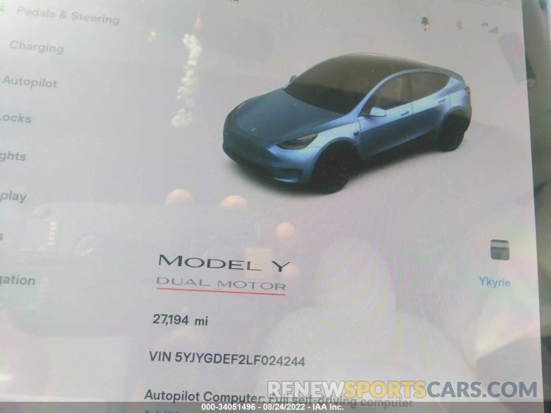 7 Photograph of a damaged car 5YJYGDEF2LF024244 TESLA MODEL Y 2020