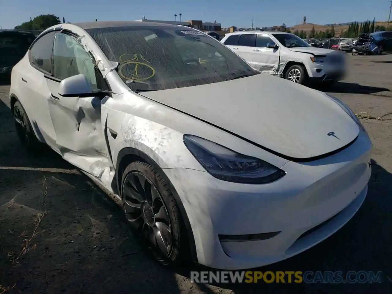 9 Photograph of a damaged car 5YJYGDEF2LF033705 TESLA MODEL Y 2020