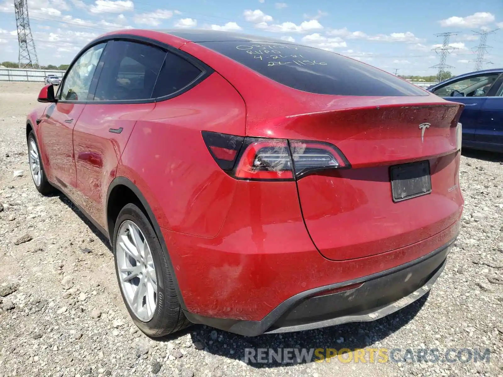 3 Photograph of a damaged car 5YJYGDEF2LF039097 TESLA MODEL Y 2020