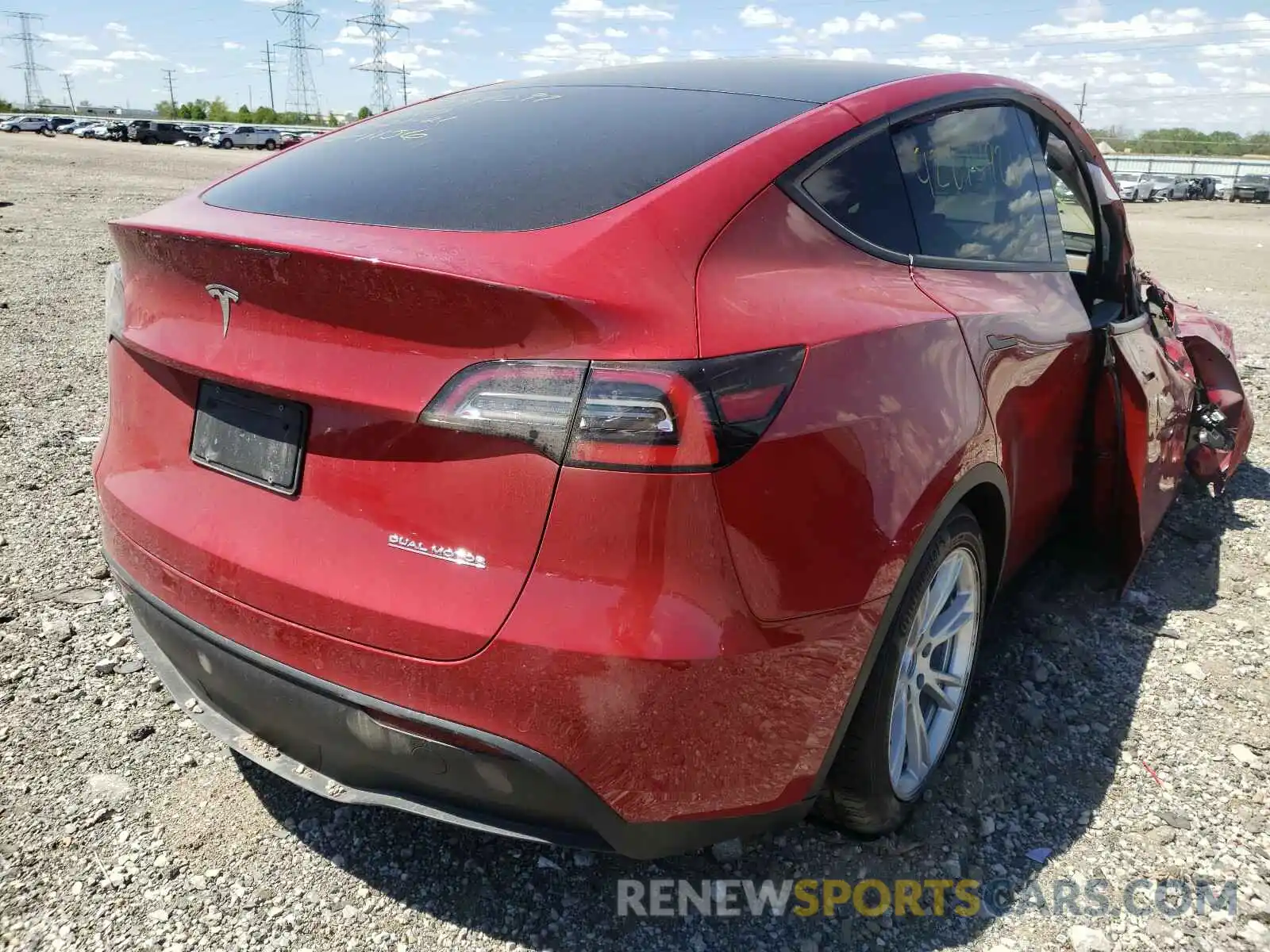 4 Photograph of a damaged car 5YJYGDEF2LF039097 TESLA MODEL Y 2020